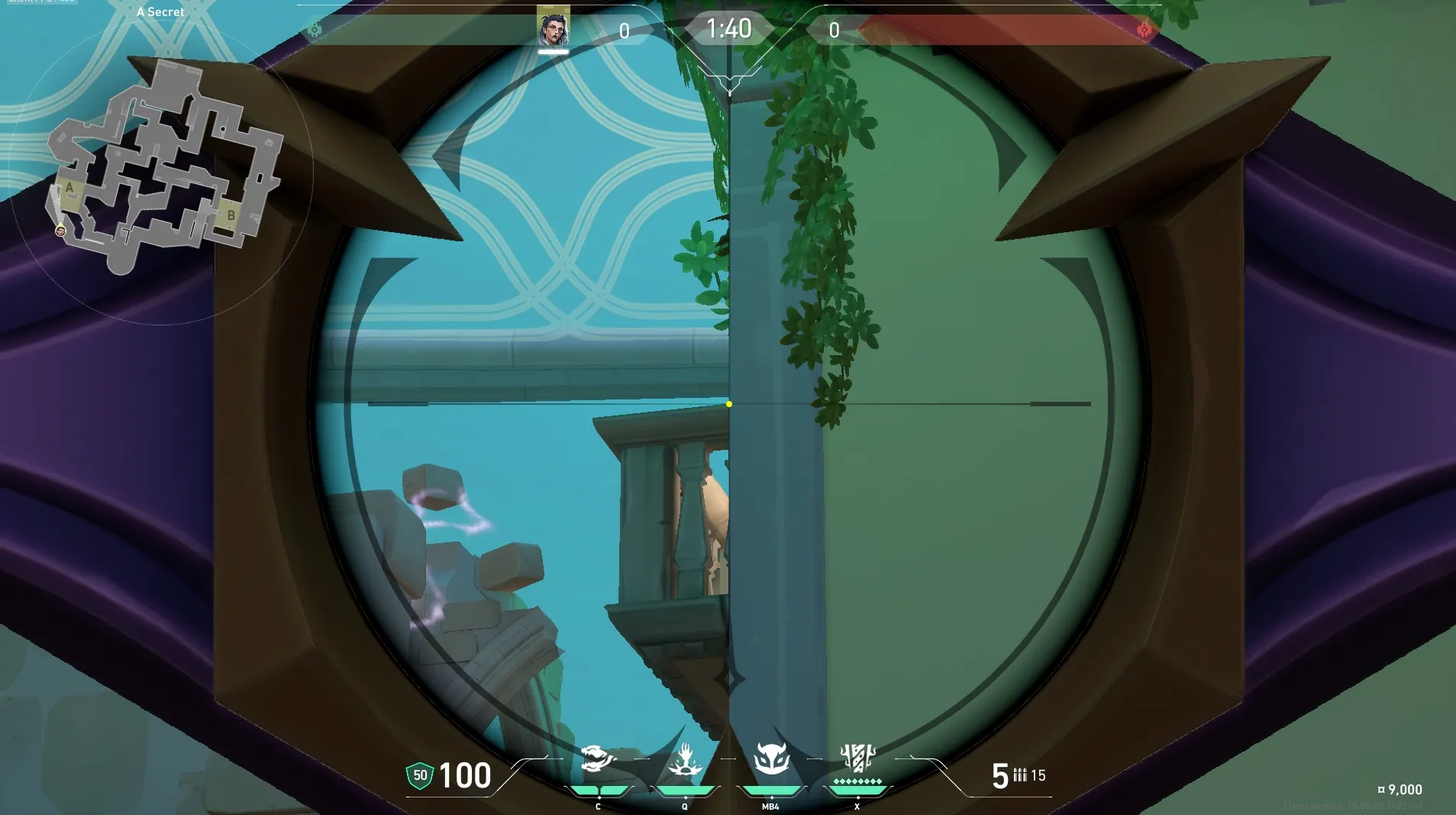 Fade Haunt on Pearl Defense Site A — step 3 of 4: Aim — line up the shot