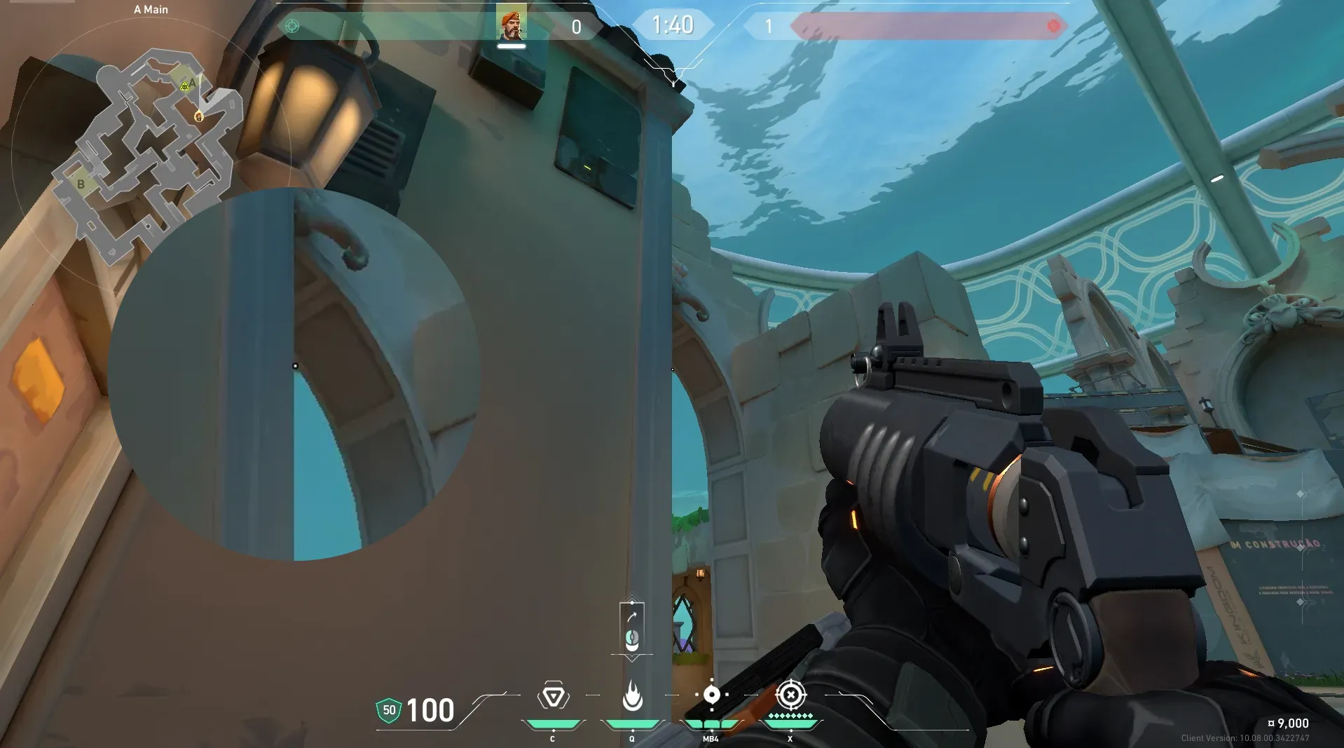 Brimstone Incendiary on Pearl Attack Site A — step 2 of 4: Aim — line up the shot