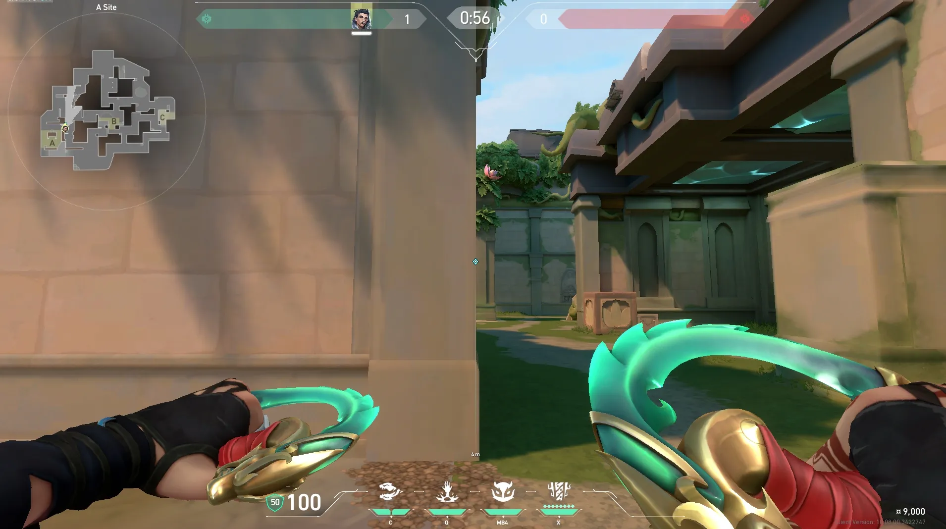 Fade Haunt on Lotus Attack Site A — step 1 of 4: Position — where to stand