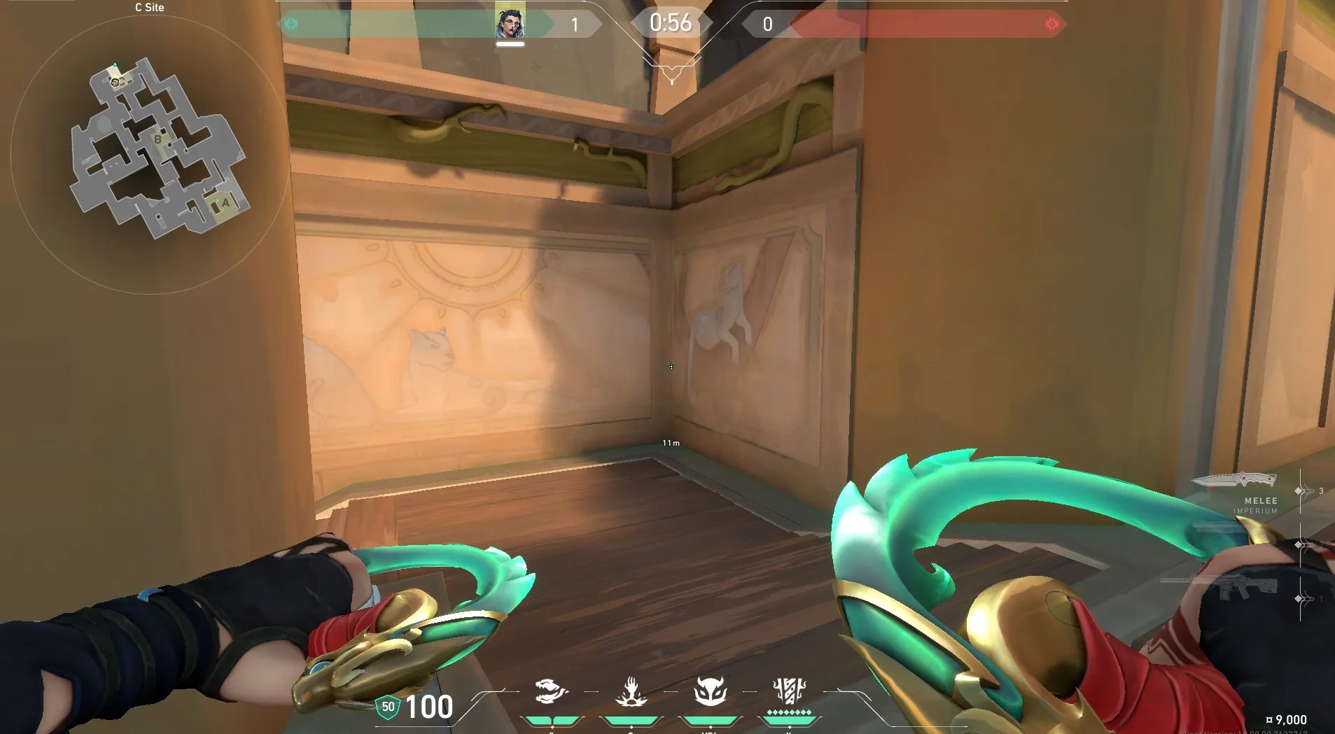 Fade Haunt on Lotus Defense Site C — step 1 of 3: Position — where to stand