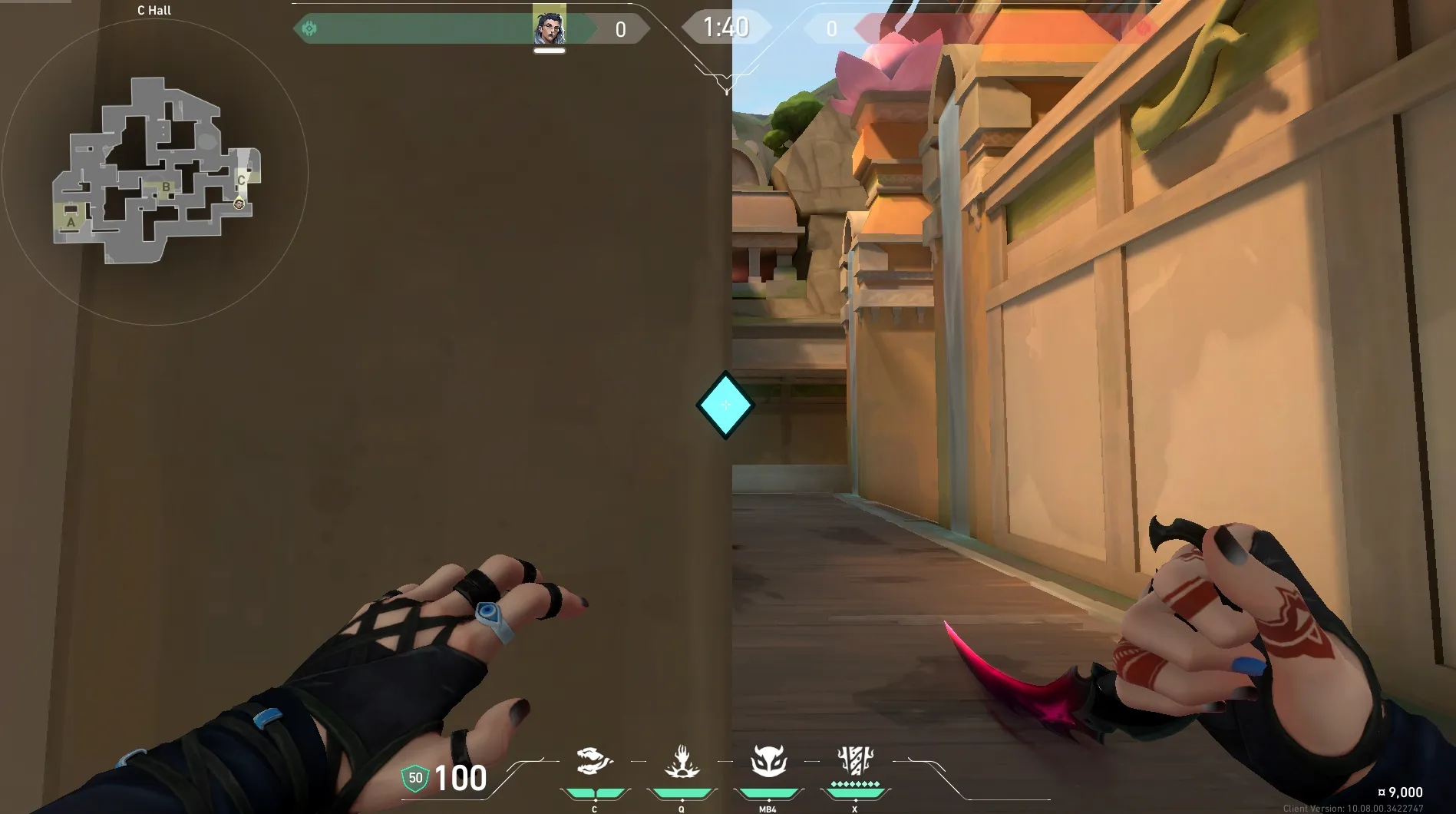 Fade Haunt on Lotus Defense Site C — step 1 of 3: Position — where to stand