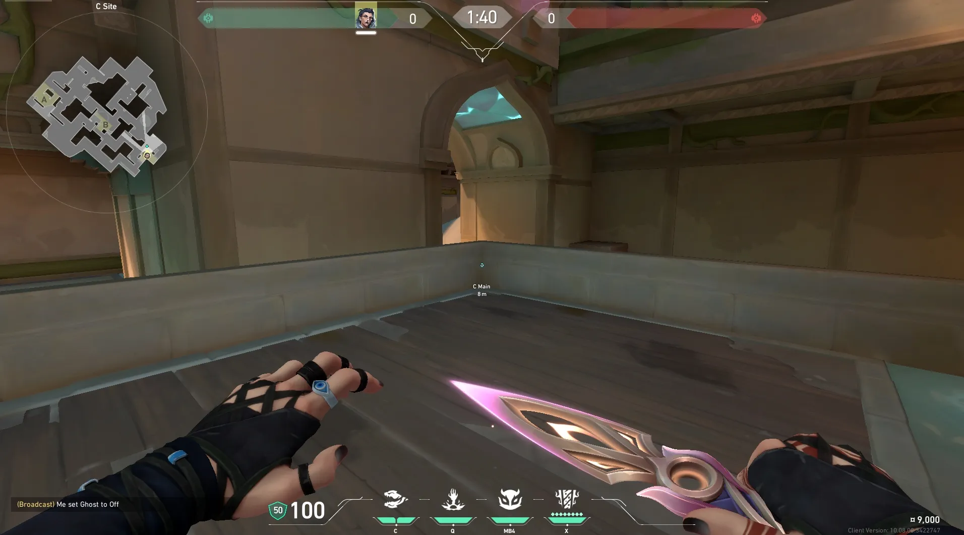Fade Haunt on Lotus Defense Site C — step 1 of 5: Position — where to stand