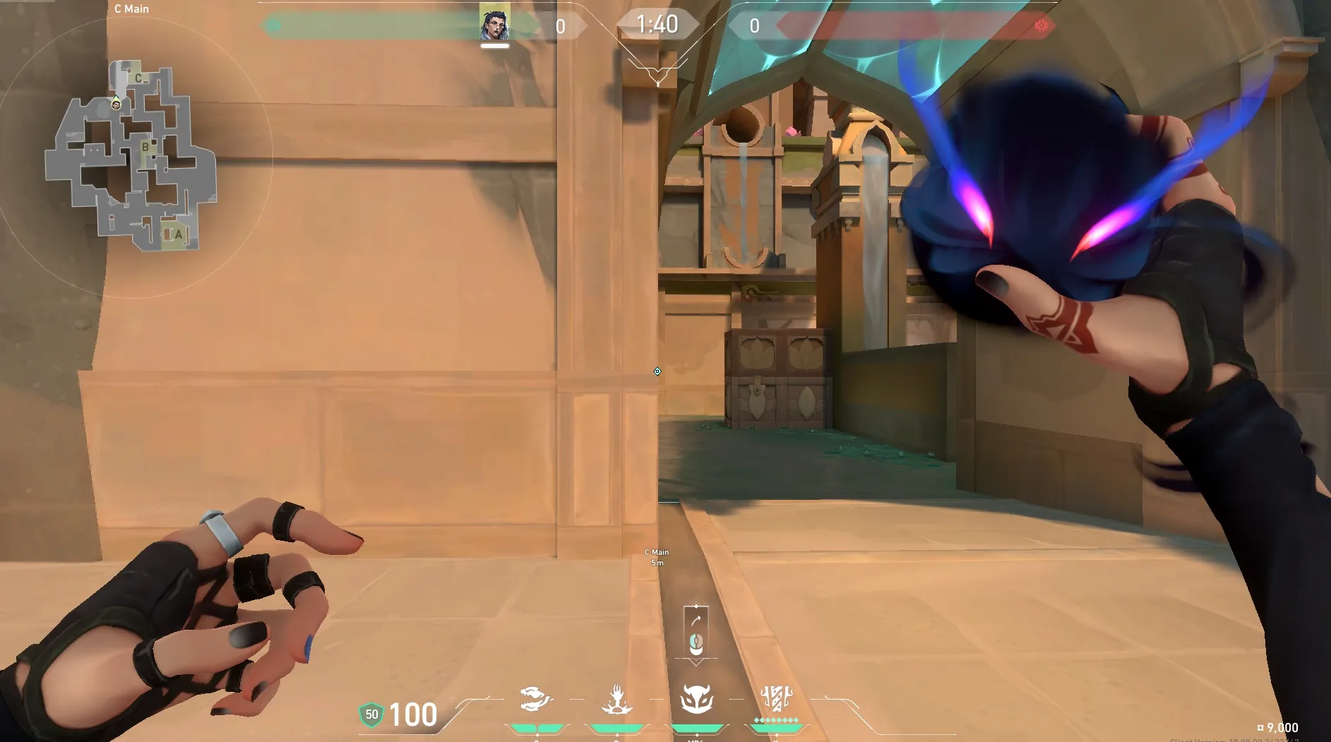 Fade Haunt on Lotus Attack Site C — step 1 of 3: Position — where to stand