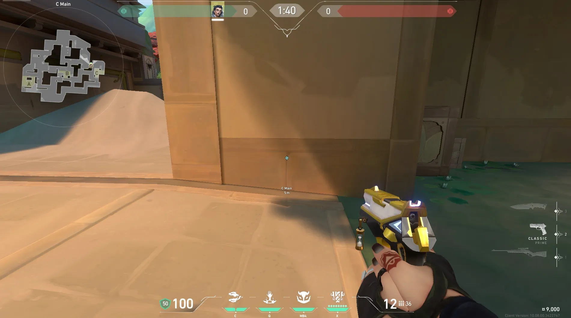 Fade Haunt on Lotus Attack Site C — step 1 of 4: Position — where to stand
