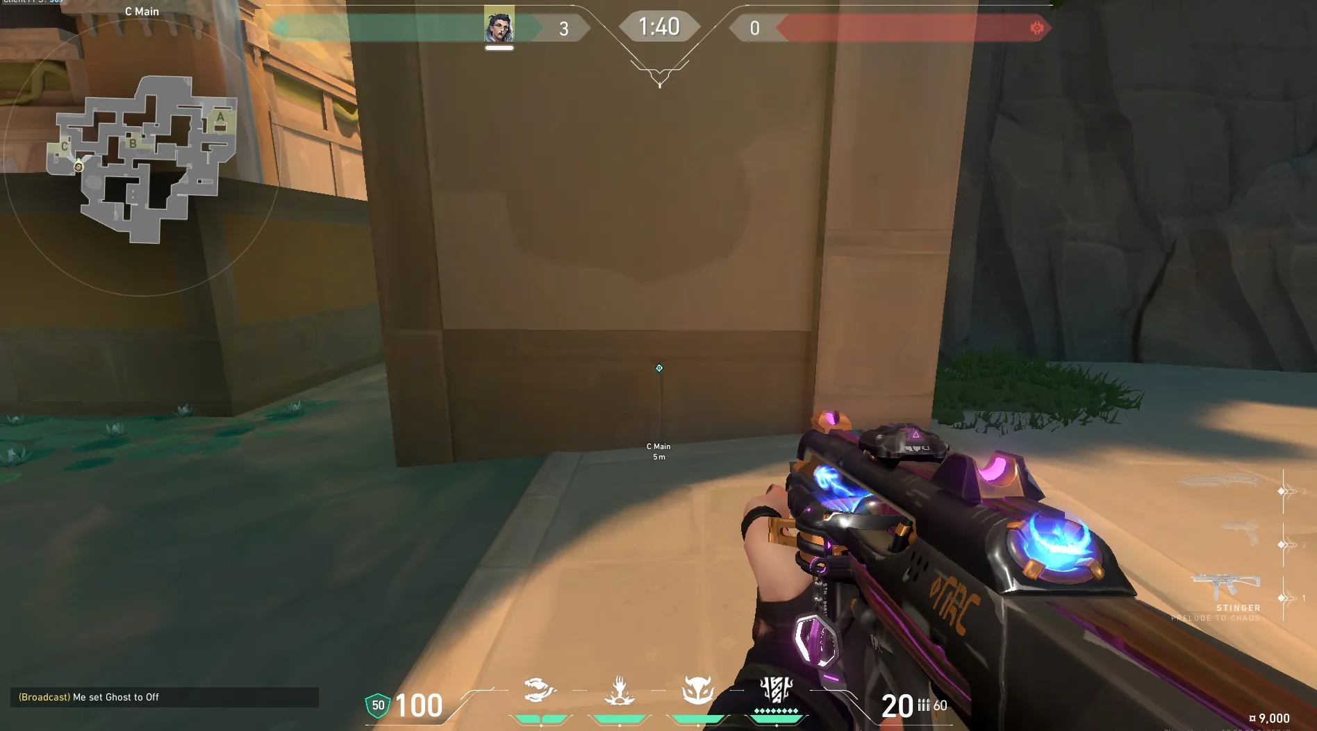 Fade Haunt on Lotus Attack Site C — step 1 of 4: Position — where to stand