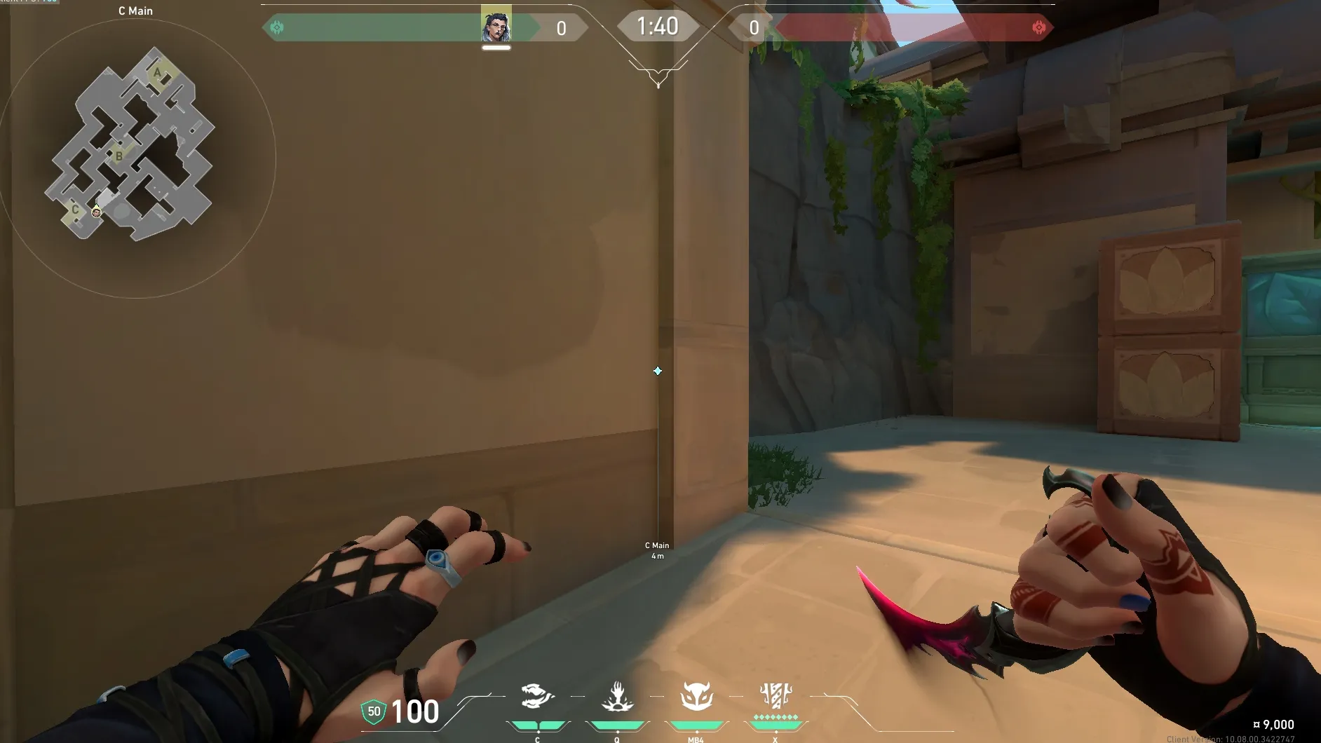 Fade Haunt on Lotus Attack Site C — step 1 of 4: Position — where to stand
