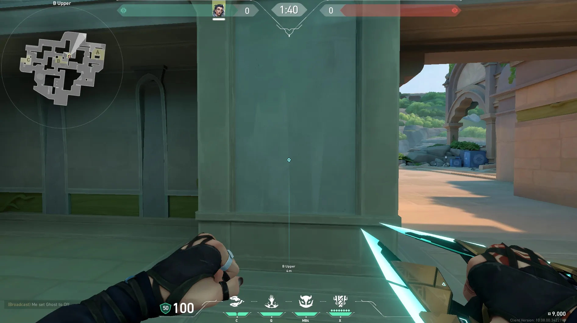 Fade Haunt on Lotus Defense Site B — step 1 of 4: Position — where to stand