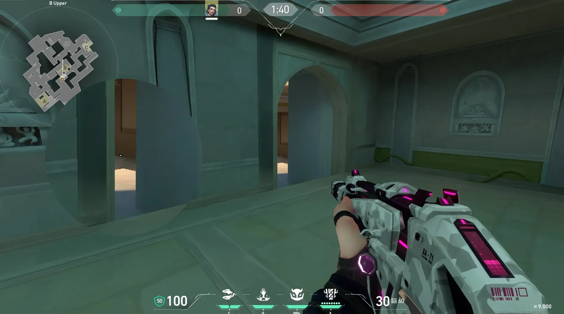 Fade Haunt on Lotus Defense Site B — step 2 of 4: Aim — line up the shot