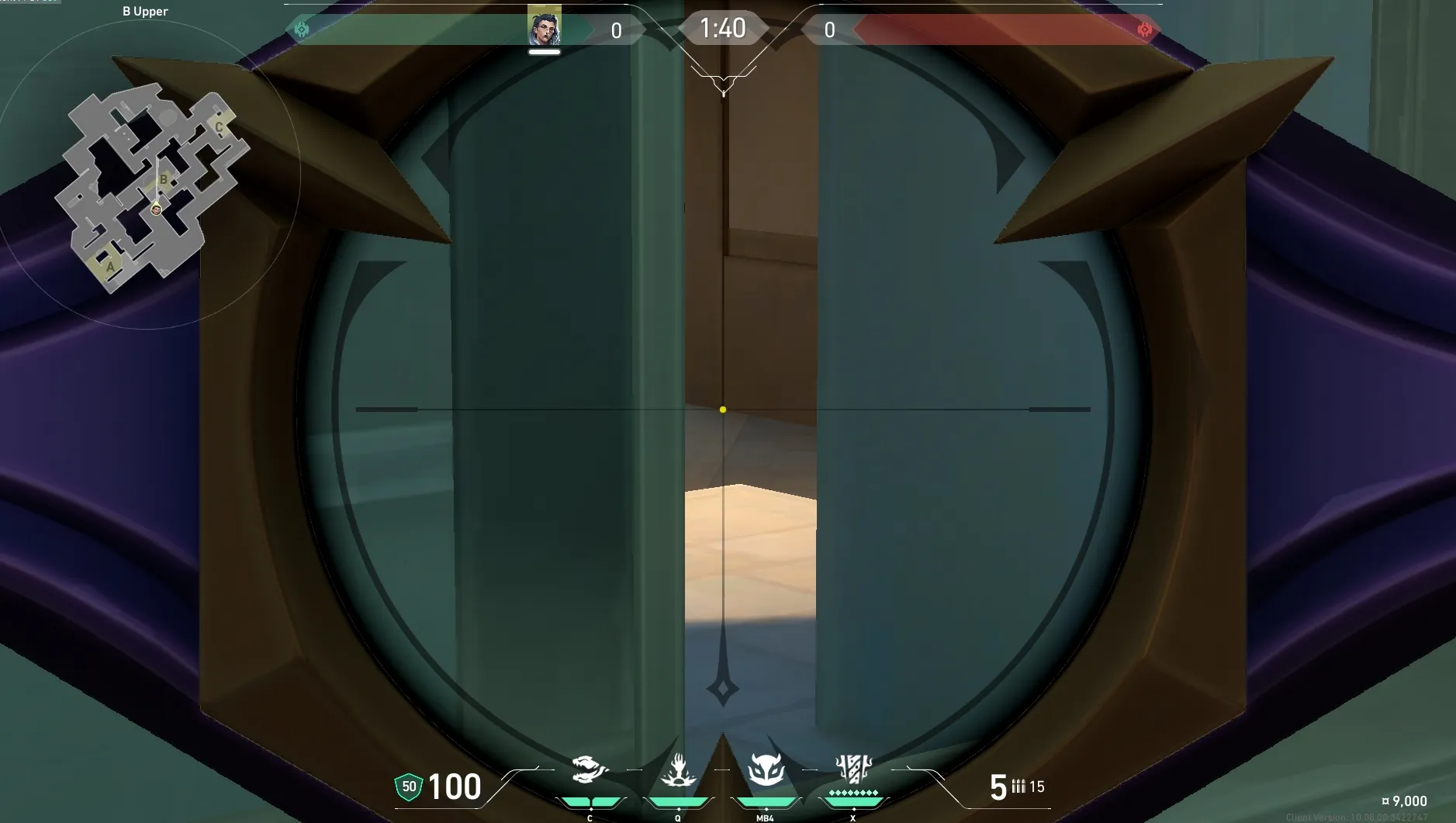 Fade Haunt on Lotus Defense Site B — step 3 of 4: Aim — line up the shot