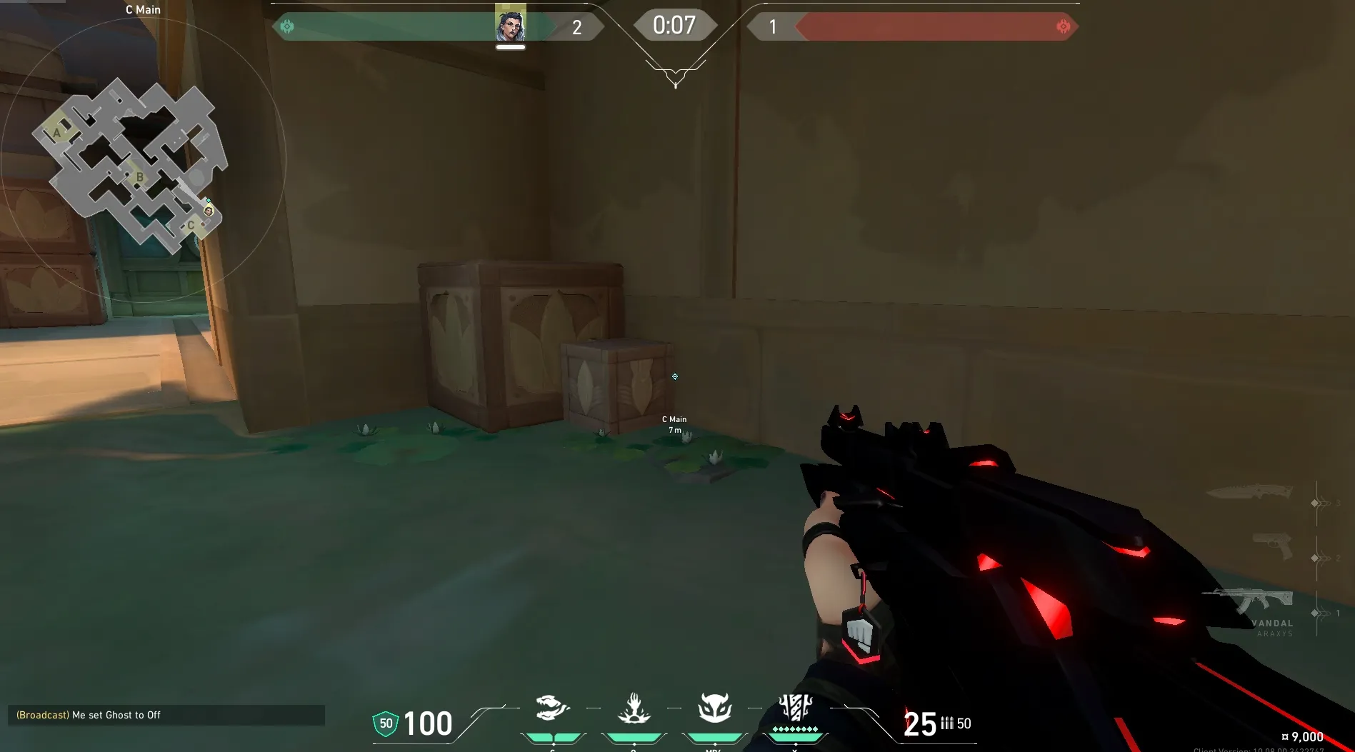 Fade Haunt on Lotus Defense Site C — step 1 of 3: Position — where to stand