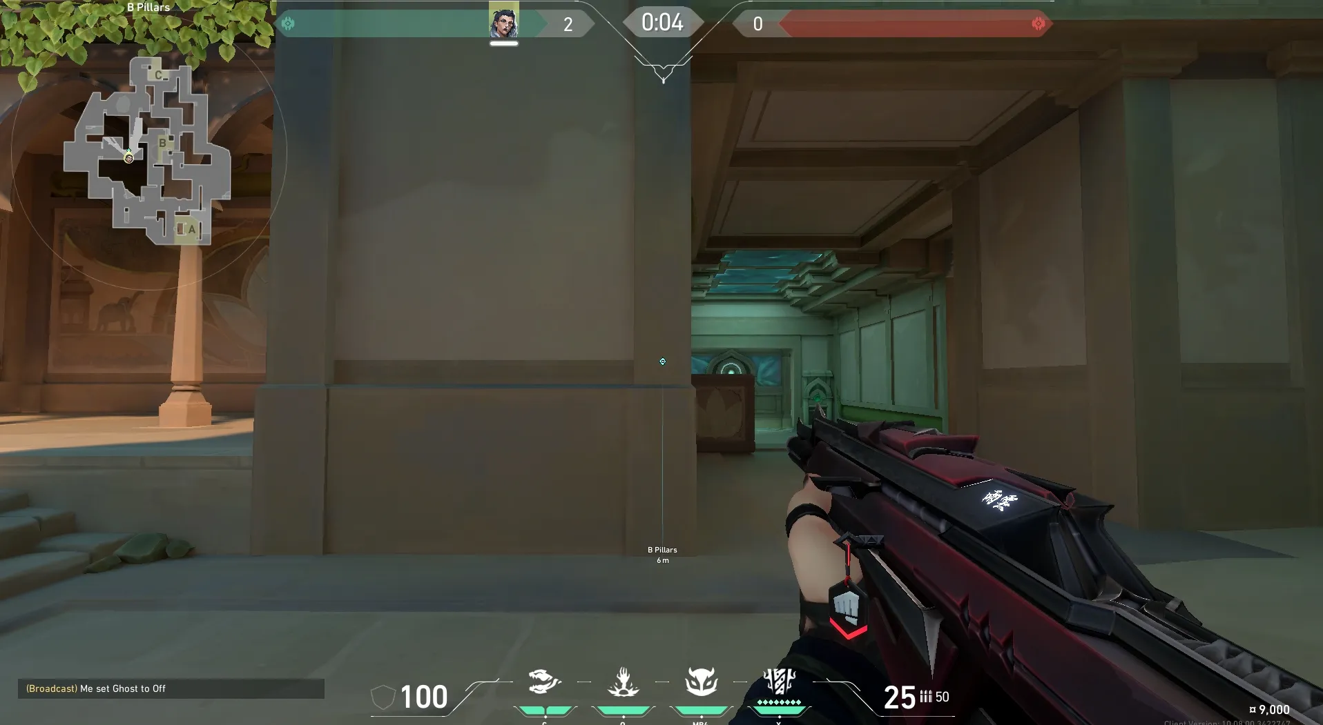 Fade Haunt on Lotus Attack Site B — step 1 of 3: Position — where to stand