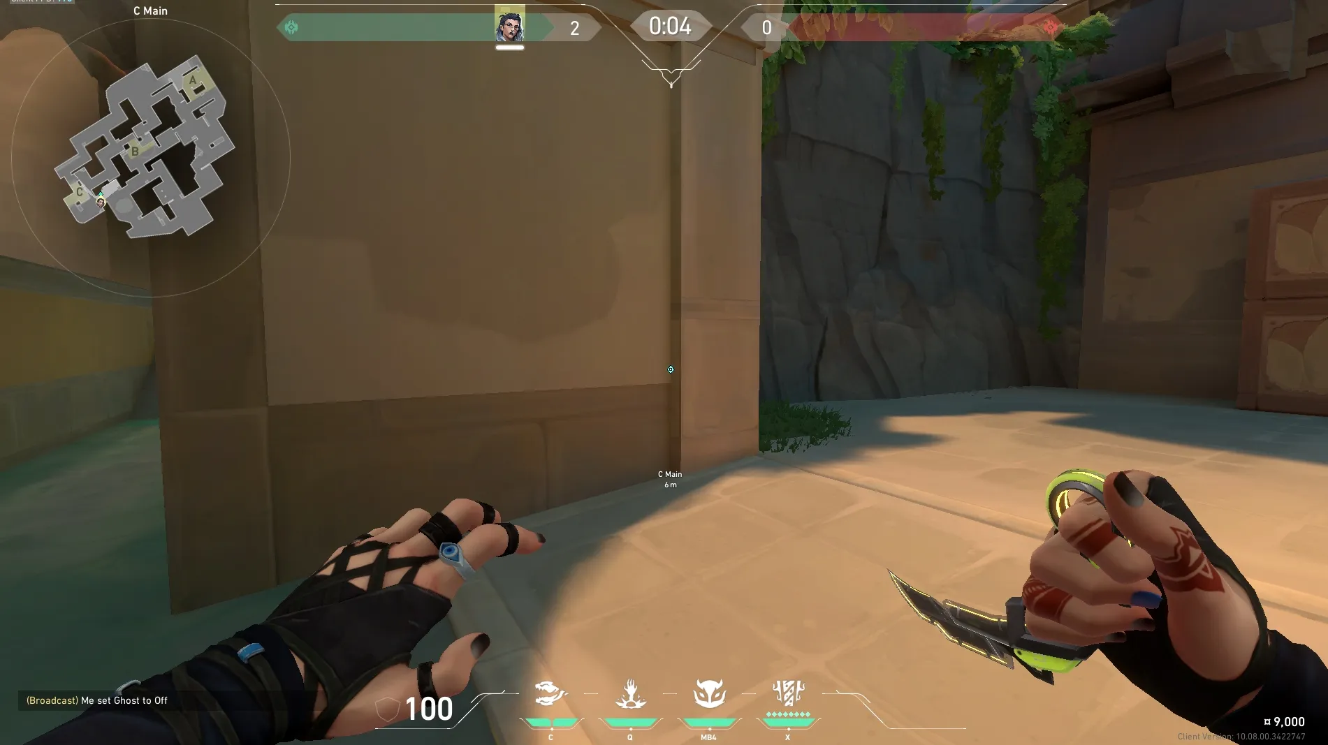 Fade Haunt on Lotus Attack Site C — step 1 of 3: Position — where to stand