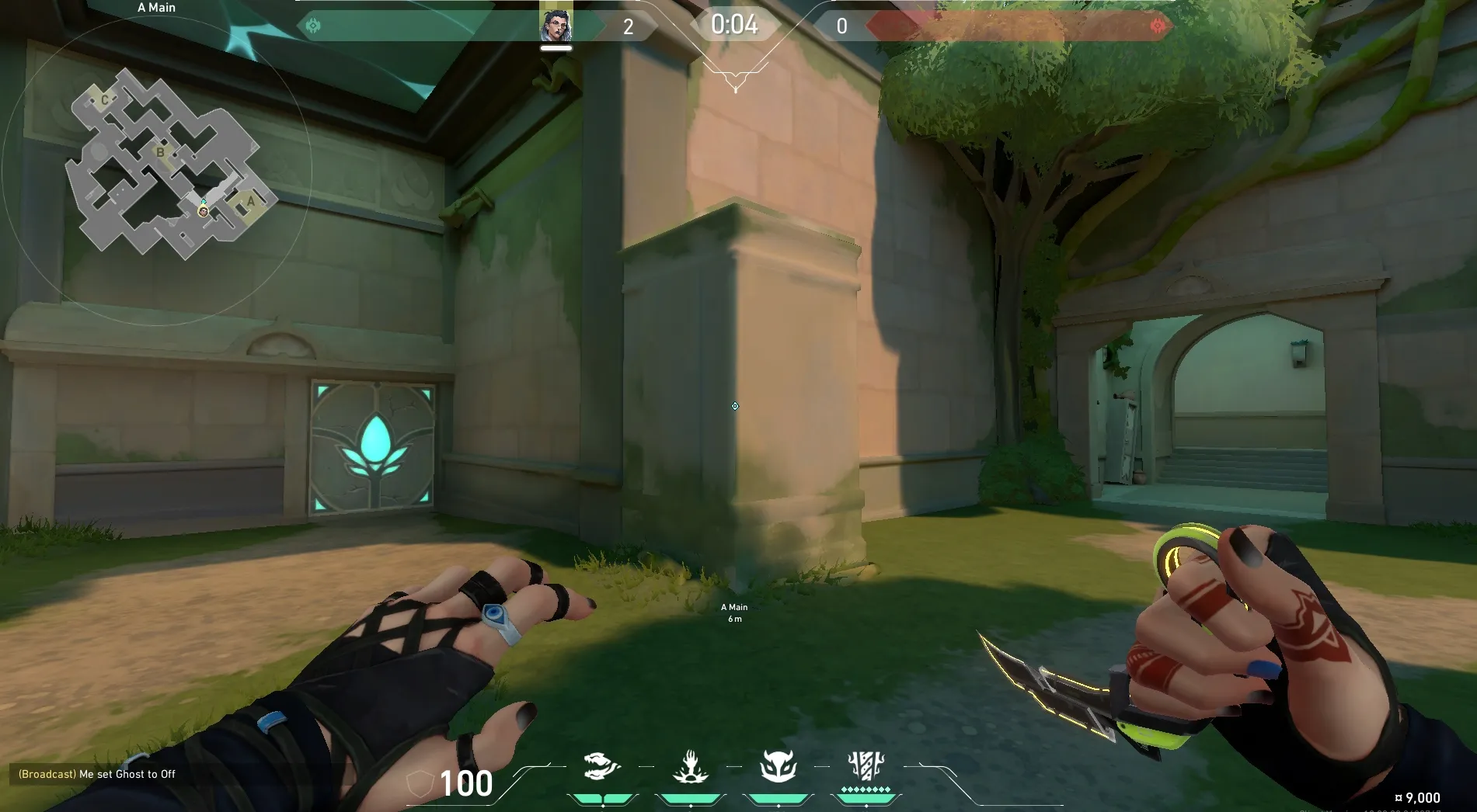 Fade Haunt on Lotus Attack Site A — step 1 of 3: Position — where to stand