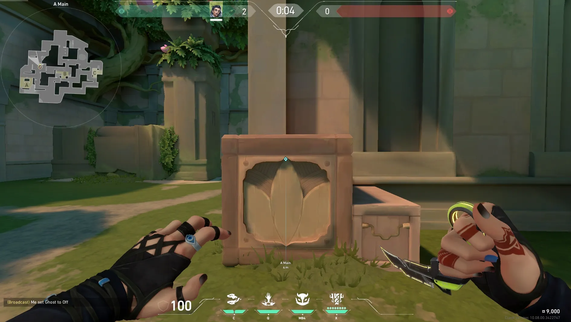 Fade Haunt on Lotus Attack Site A — step 1 of 3: Position — where to stand
