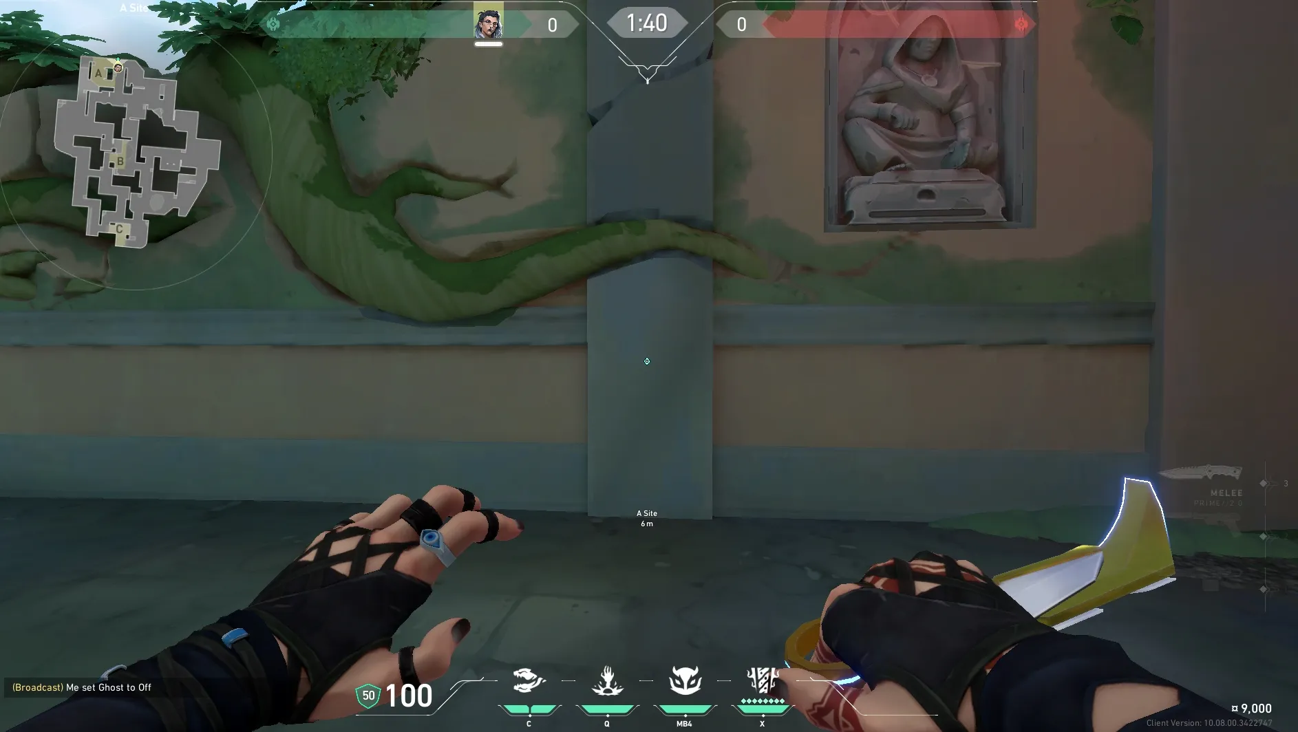 Fade Haunt on Lotus Defense Site A — step 1 of 4: Position — where to stand