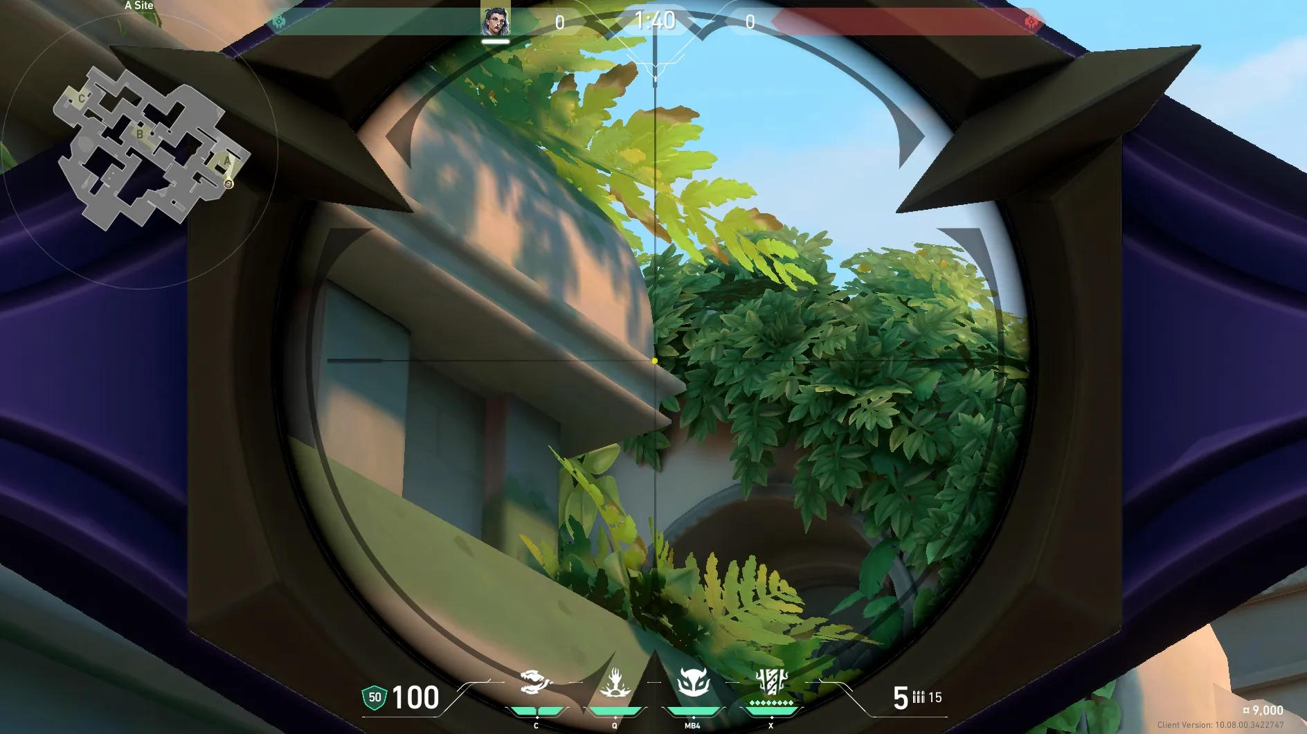 Fade Haunt on Lotus Defense Site A — step 3 of 4: Aim — line up the shot