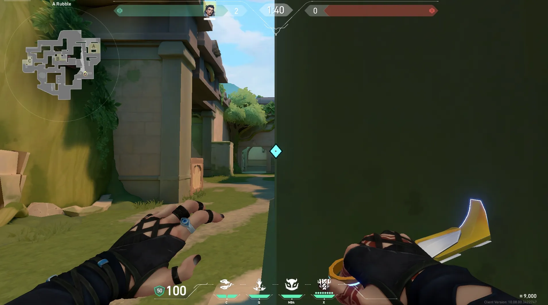 Fade Haunt on Lotus Attack Site A — step 1 of 4: Position — where to stand