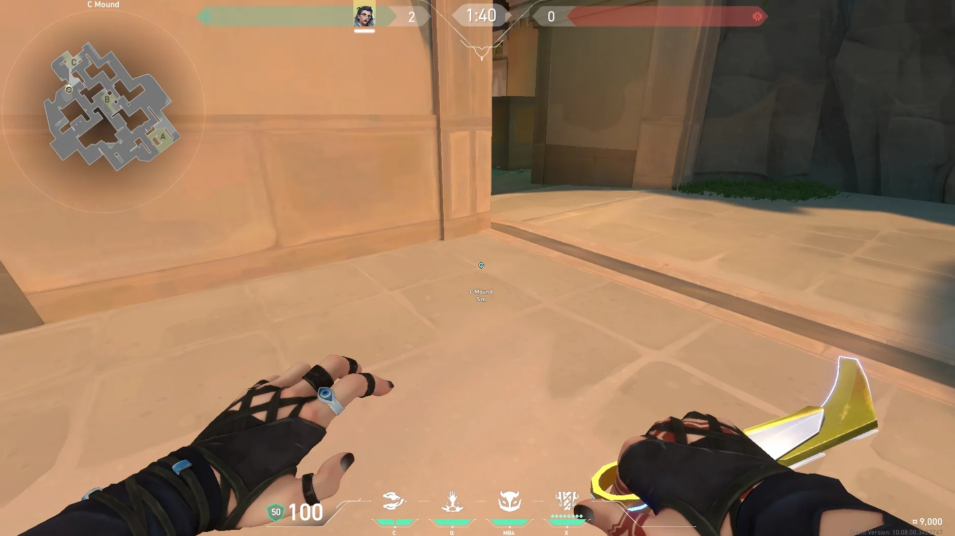 Fade Haunt on Lotus Attack Site C — step 1 of 4: Position — where to stand