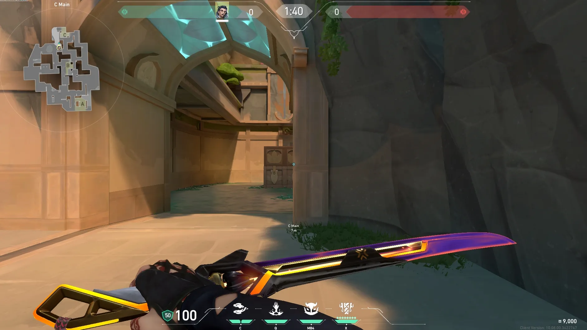 Fade Haunt on Lotus Attack Site C — step 1 of 3: Position — where to stand