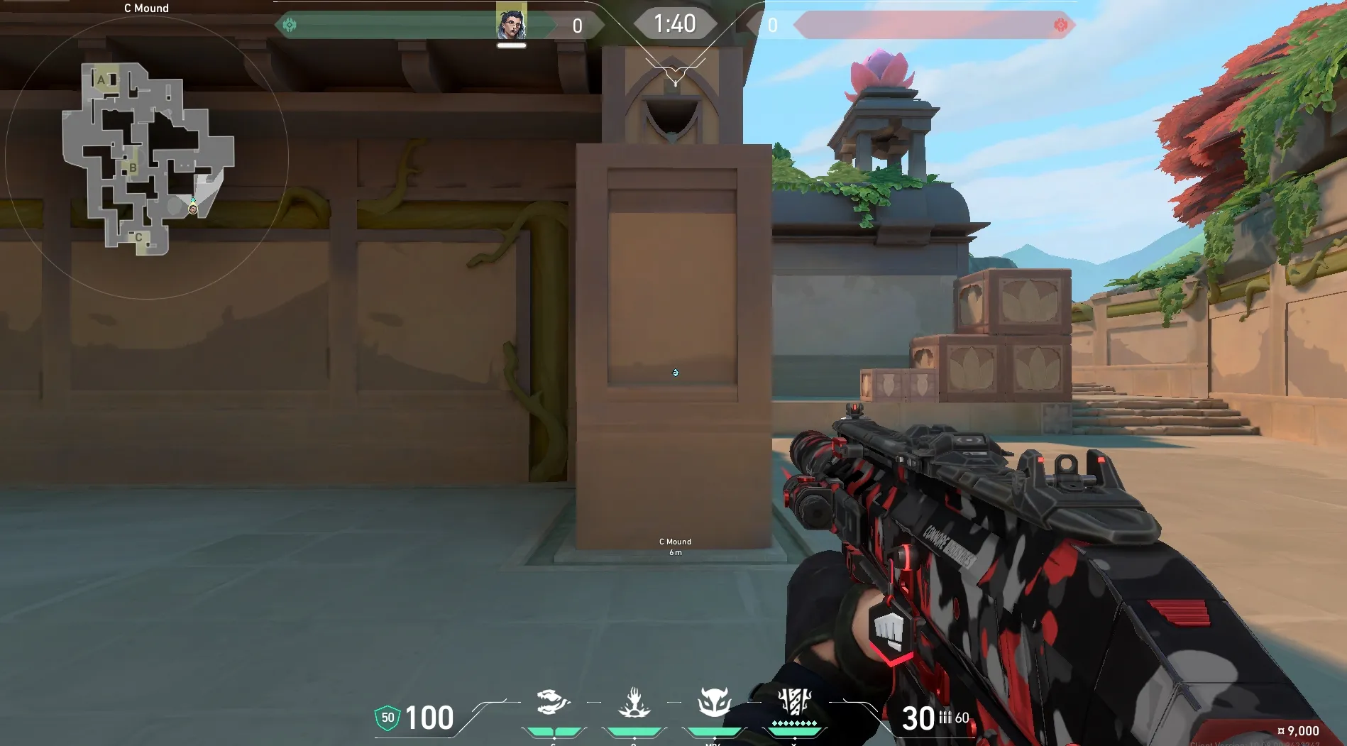 Fade Haunt on Lotus Attack Site C — step 1 of 4: Position — where to stand