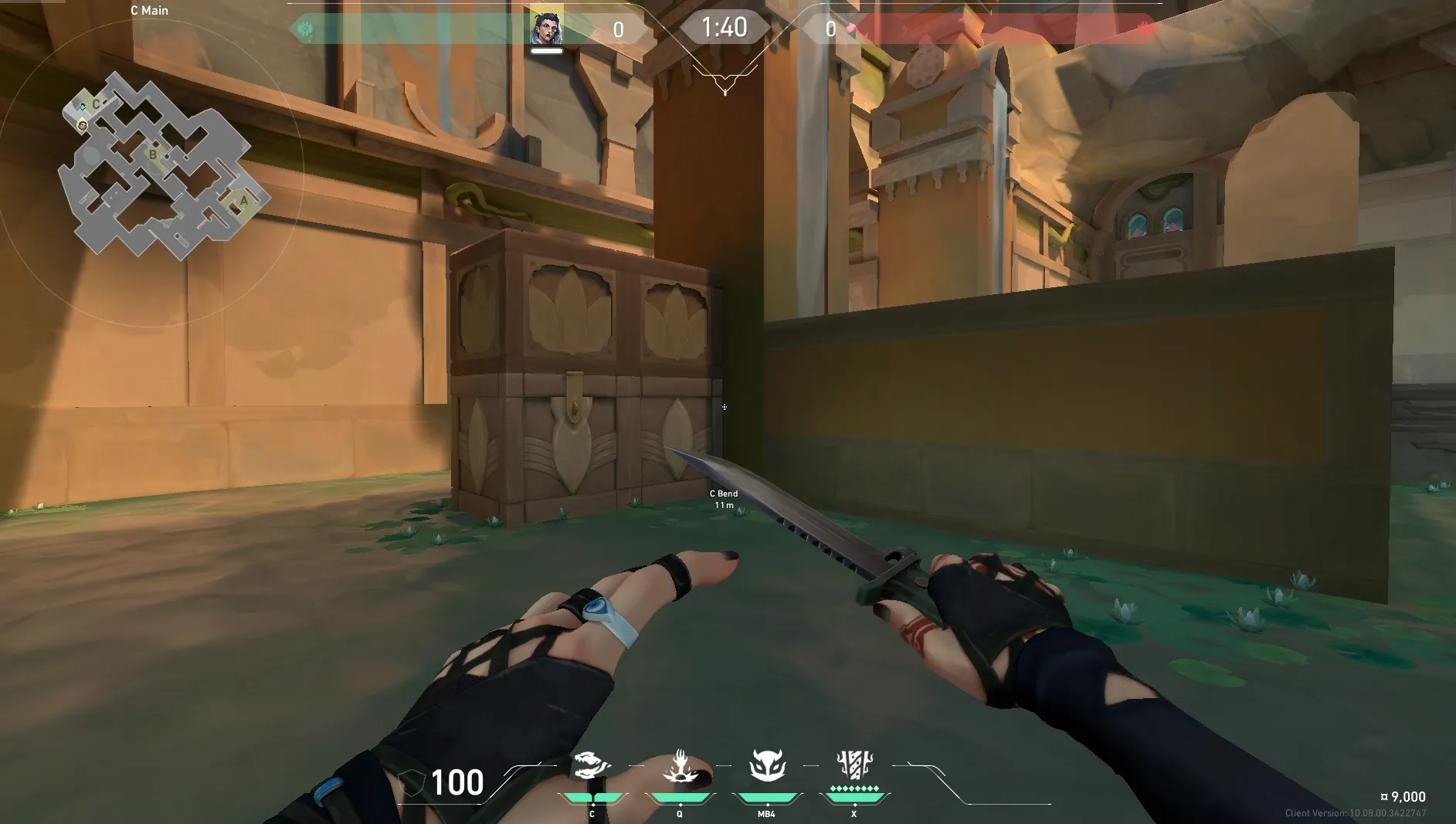 Fade Haunt on Lotus Defense Site C — step 1 of 4: Position — where to stand