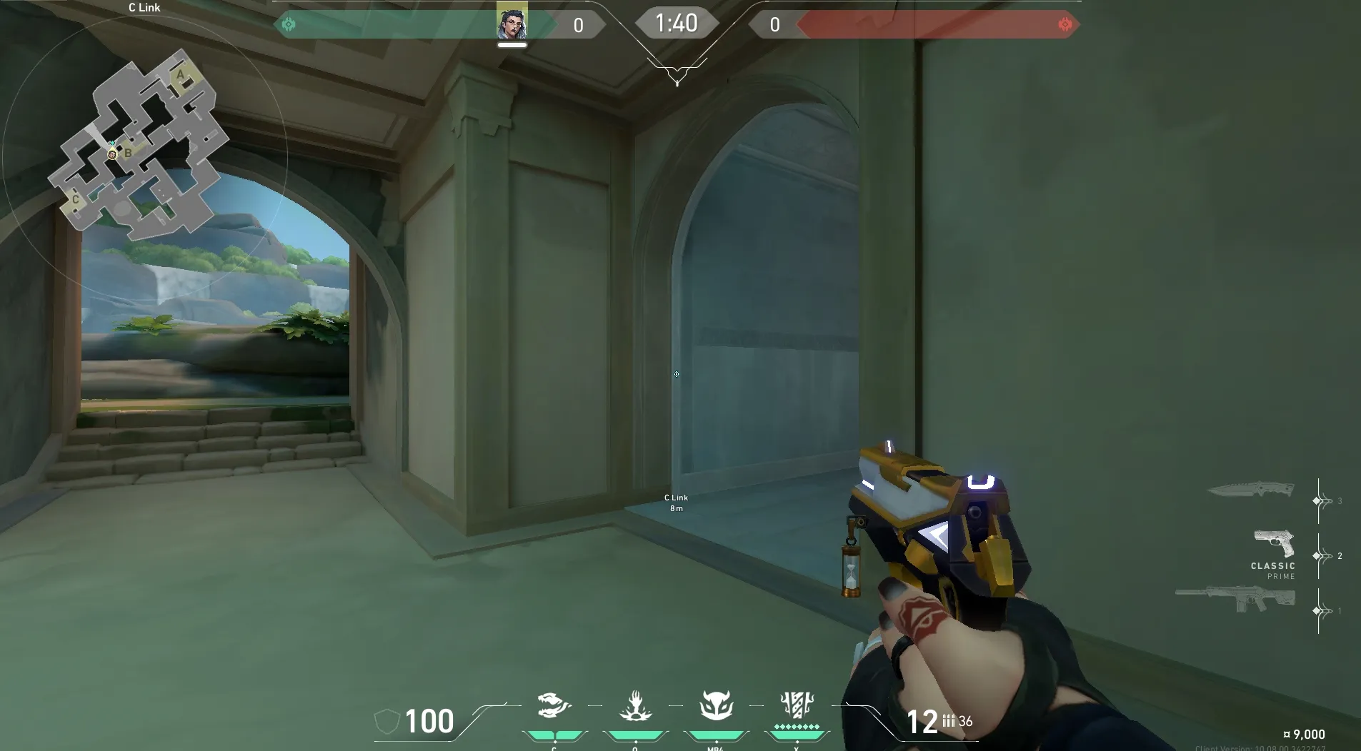Fade Haunt on Lotus Defense Site B — step 1 of 3: Position — where to stand