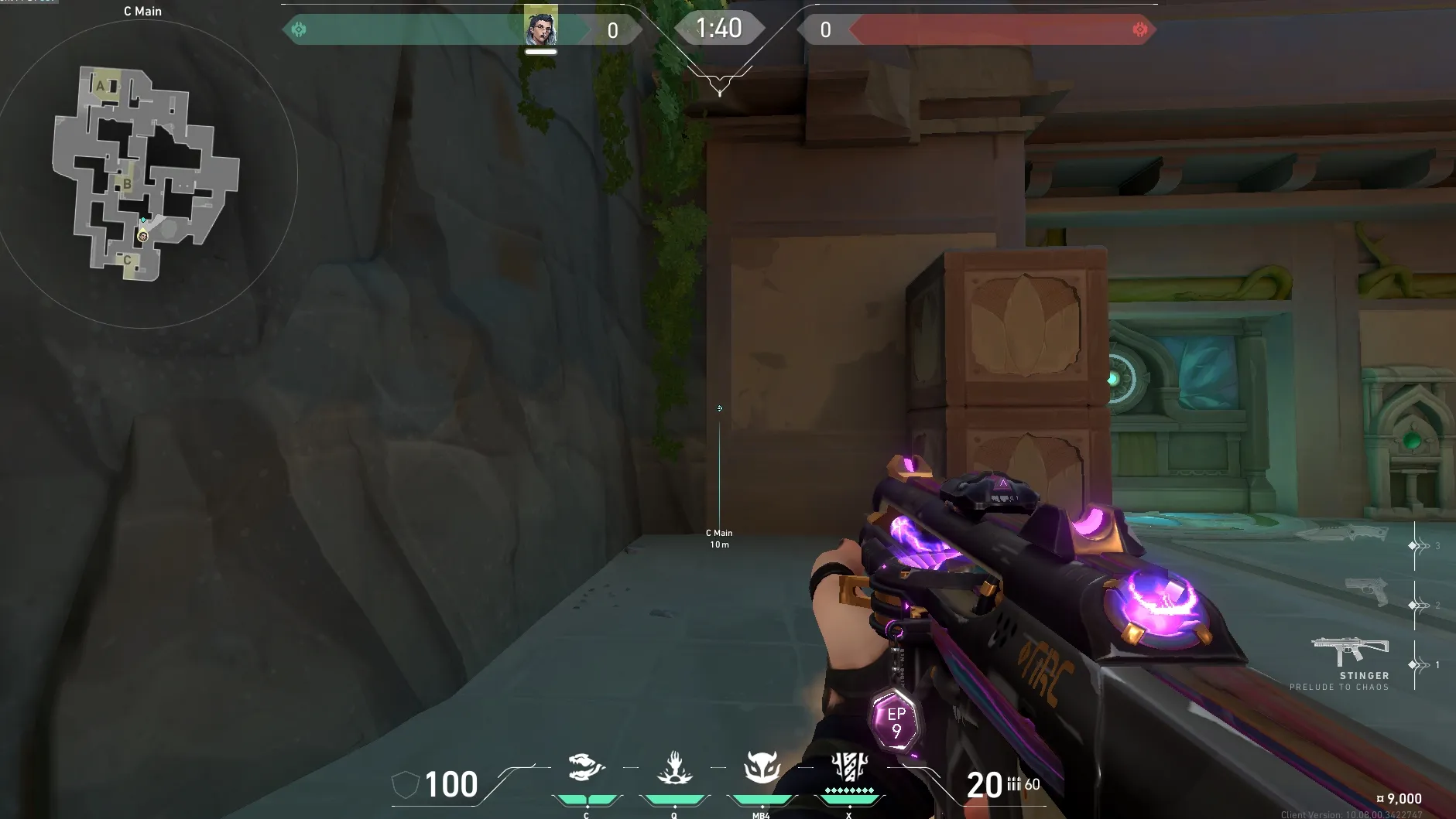 Fade Haunt on Lotus Attack Site C — step 1 of 3: Position — where to stand