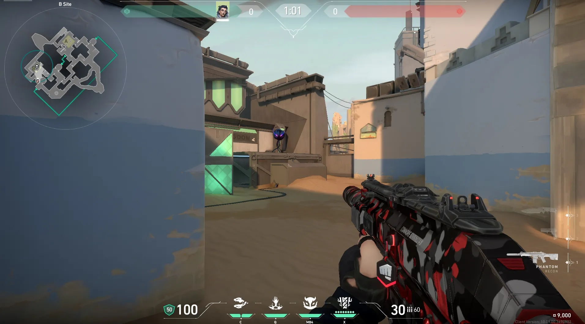 Fade Haunt on Bind Attack Site B — step 3 of 4: Aim — line up the shot