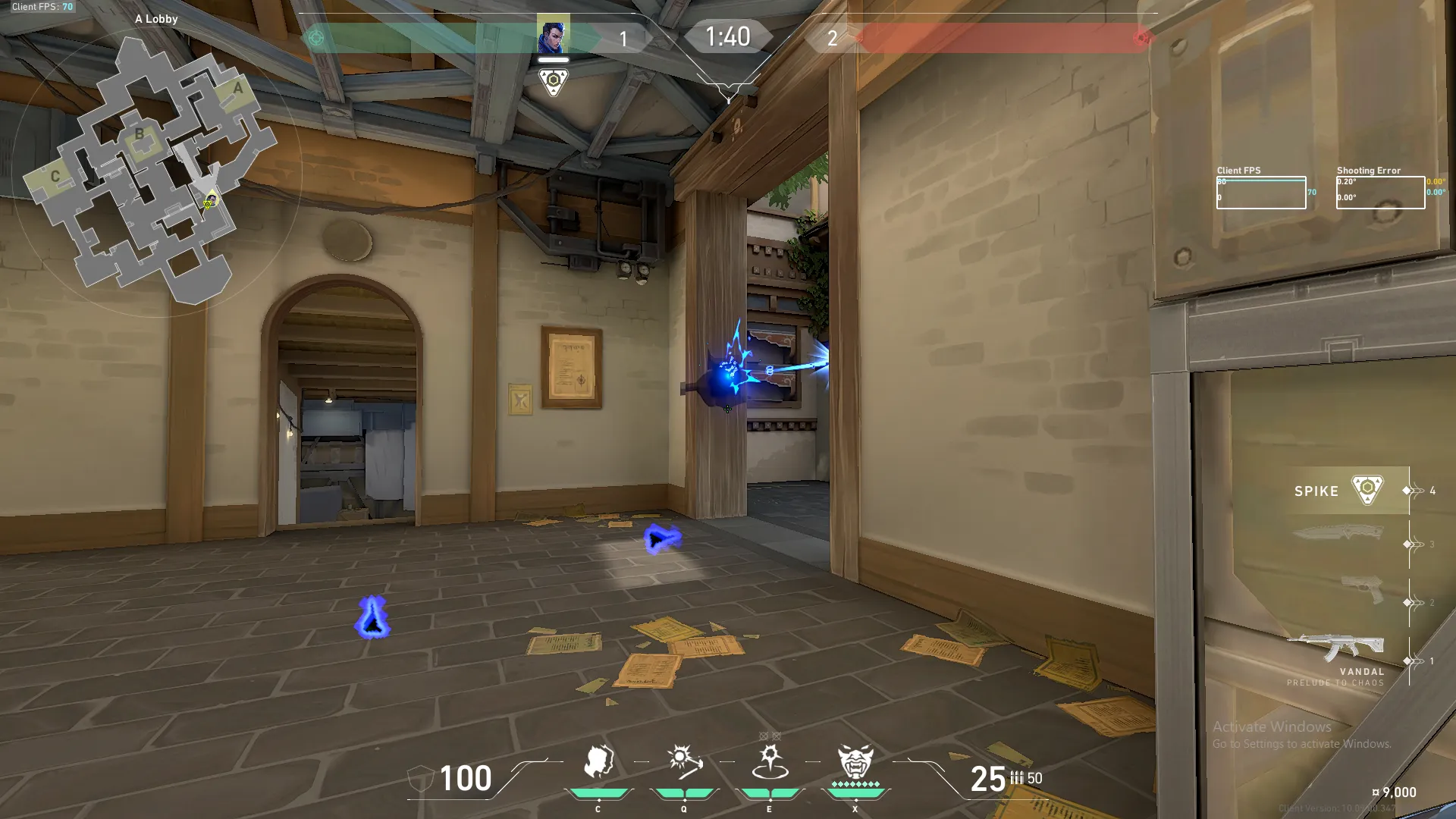 Yoru Blindside on Haven Attack Site A — step 3 of 4: Aim — line up the shot