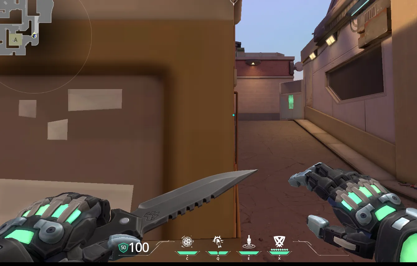 KAY/O Zero_Point on Sunset Defense Site A — step 1 of 3: Position — where to stand