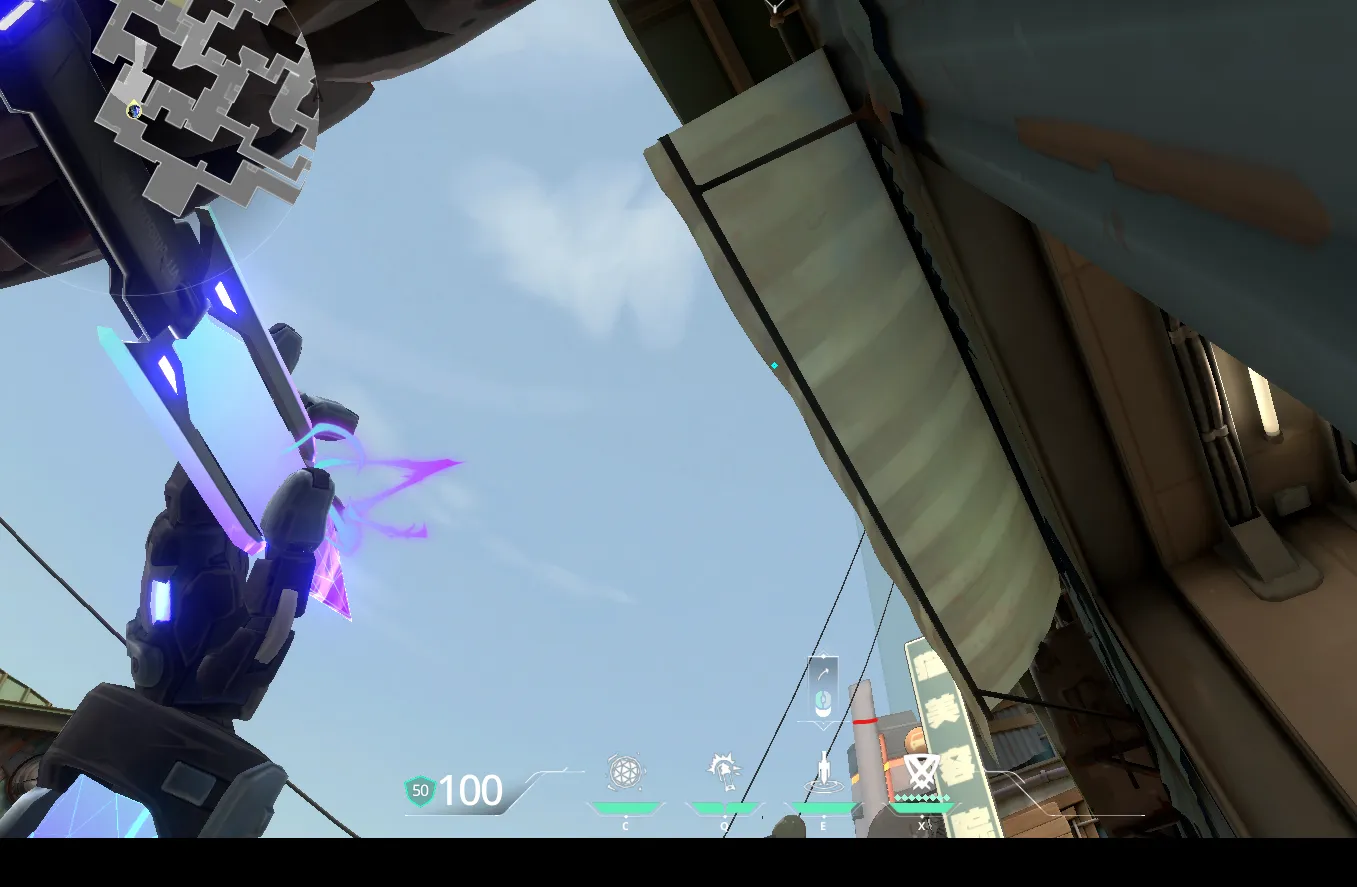 KAY/O Zero_Point on Split Attack Site B — step 2 of 3: Aim — line up the shot