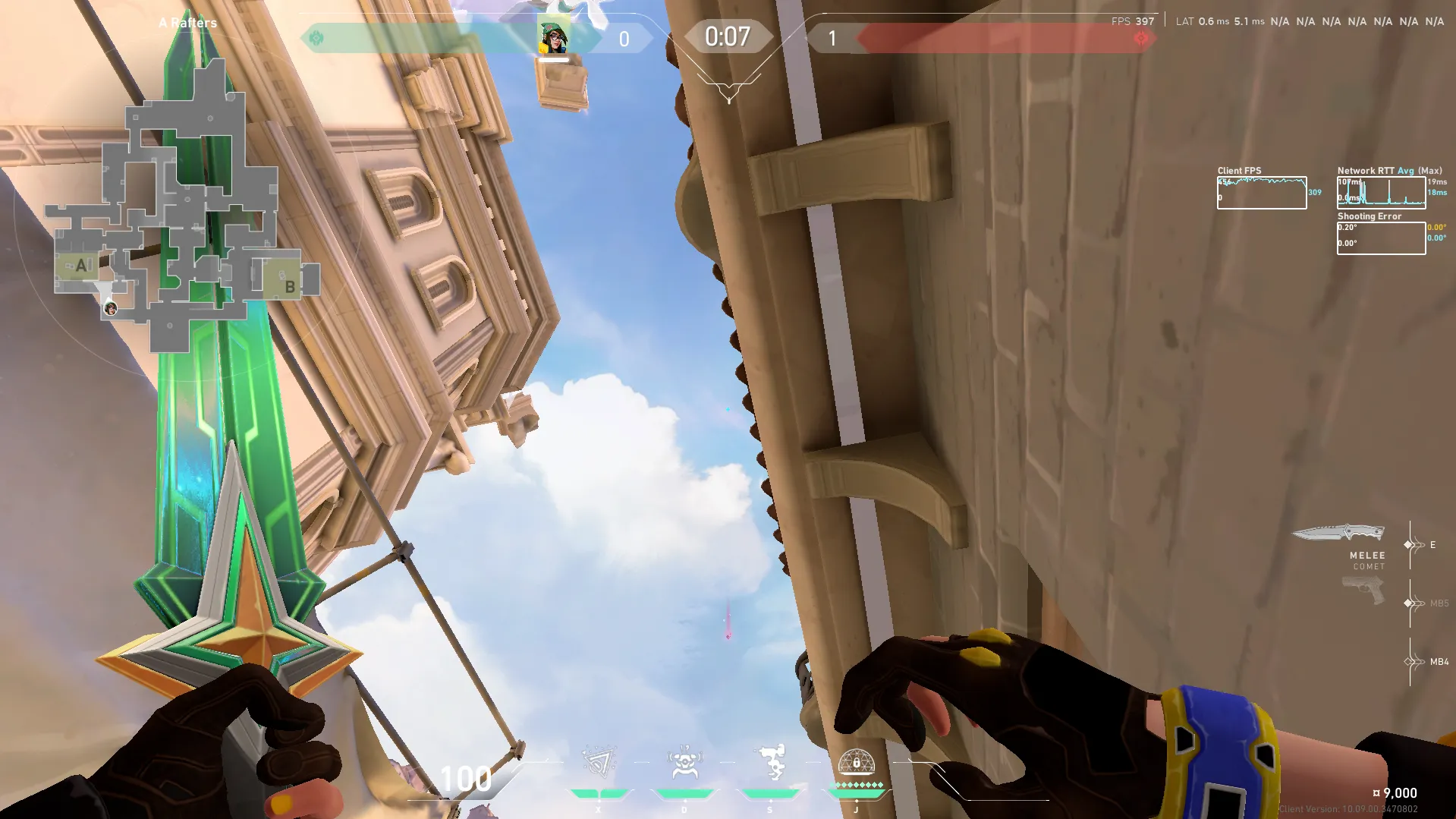 Killjoy Nanoswarm on Ascent Defense Site A — step 2 of 3: Aim — line up the shot