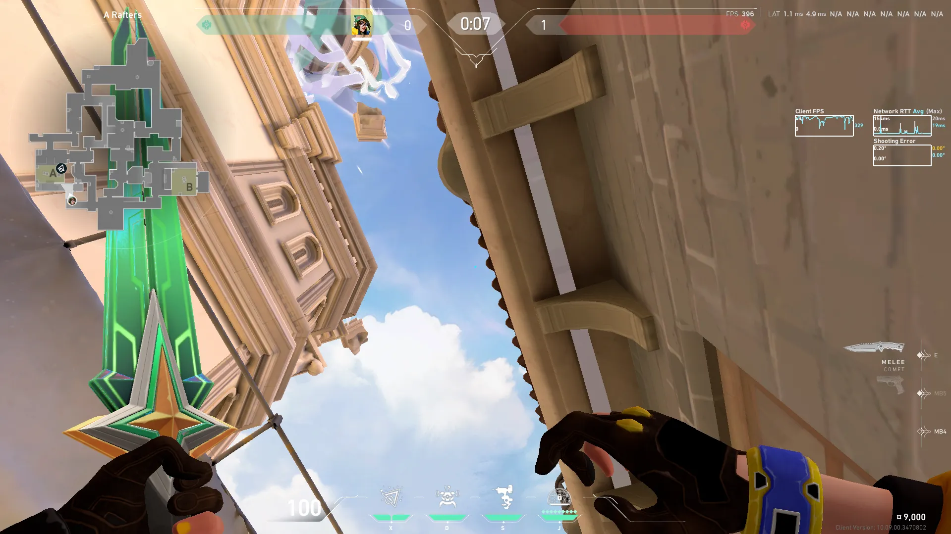 Killjoy Nanoswarm on Ascent Defense Site A — step 2 of 3: Aim — line up the shot