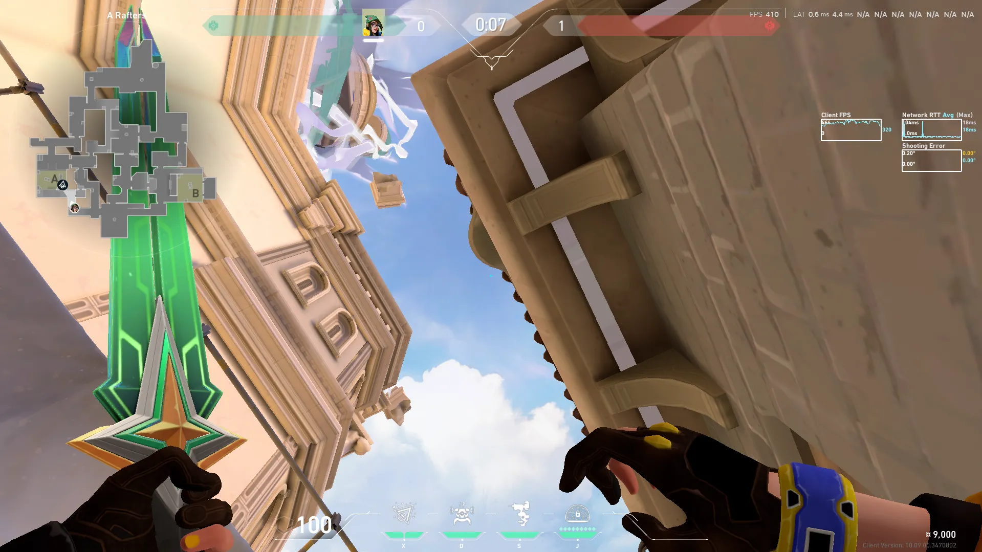 Killjoy Nanoswarm on Ascent Defense Site A — step 2 of 3: Aim — line up the shot