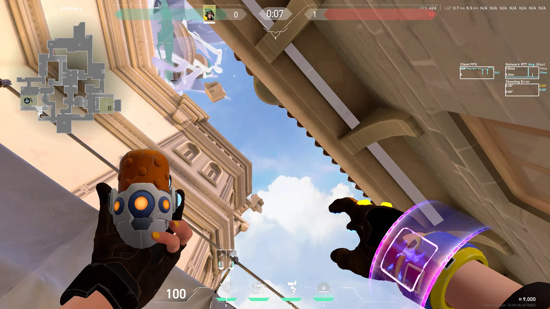 Killjoy Nanoswarm on Ascent Defense Site A — step 2 of 4: Aim — line up the shot
