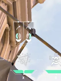 Killjoy Nanoswarm on Ascent Defense Site A — step 3 of 4: Aim — line up the shot