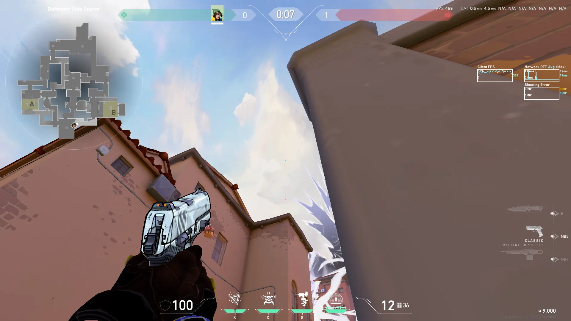 Killjoy Nanoswarm on Ascent Defense Site B — step 2 of 3: Aim — line up the shot
