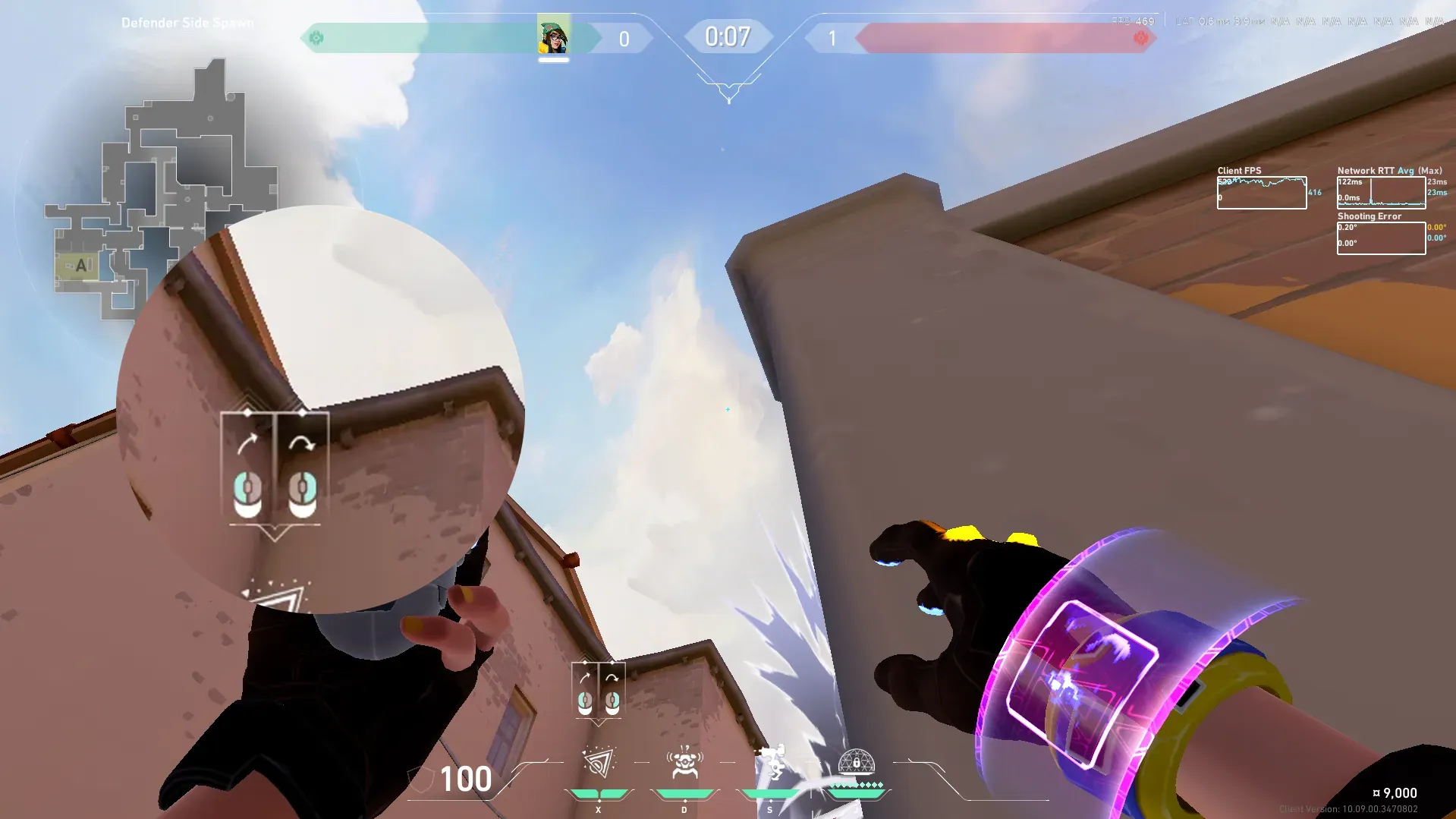 Killjoy Nanoswarm on Ascent Defense Site B — step 2 of 3: Aim — line up the shot