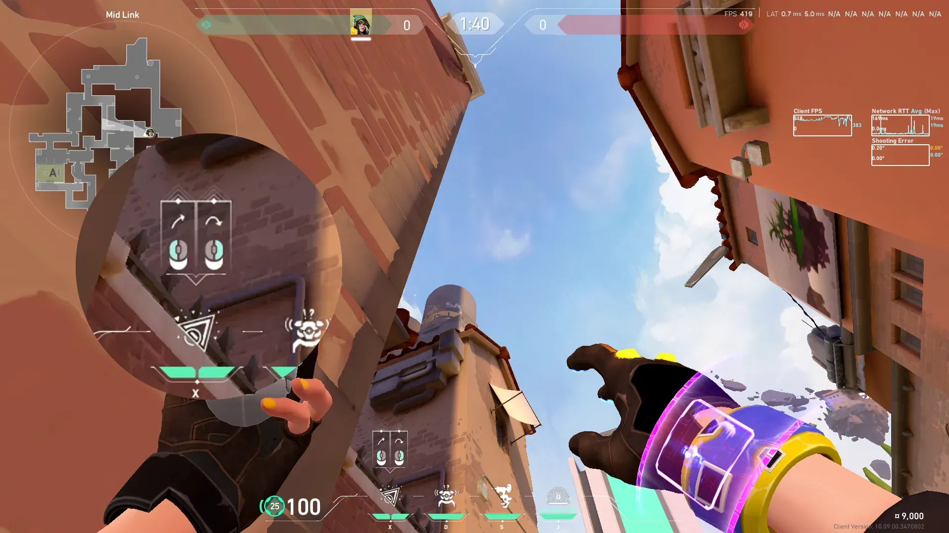 Killjoy Nanoswarm on Ascent Attack Mid — step 2 of 3: Aim — line up the shot