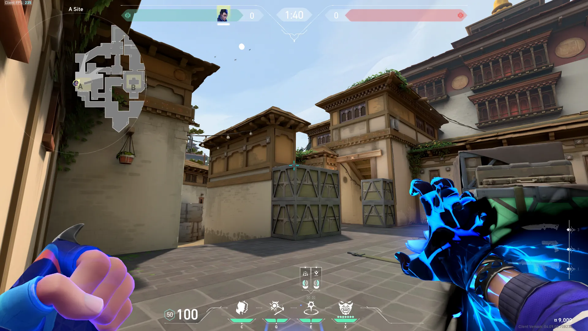 Yoru Gatecrash on Haven Defense Site A — step 2 of 3: Aim — line up the shot