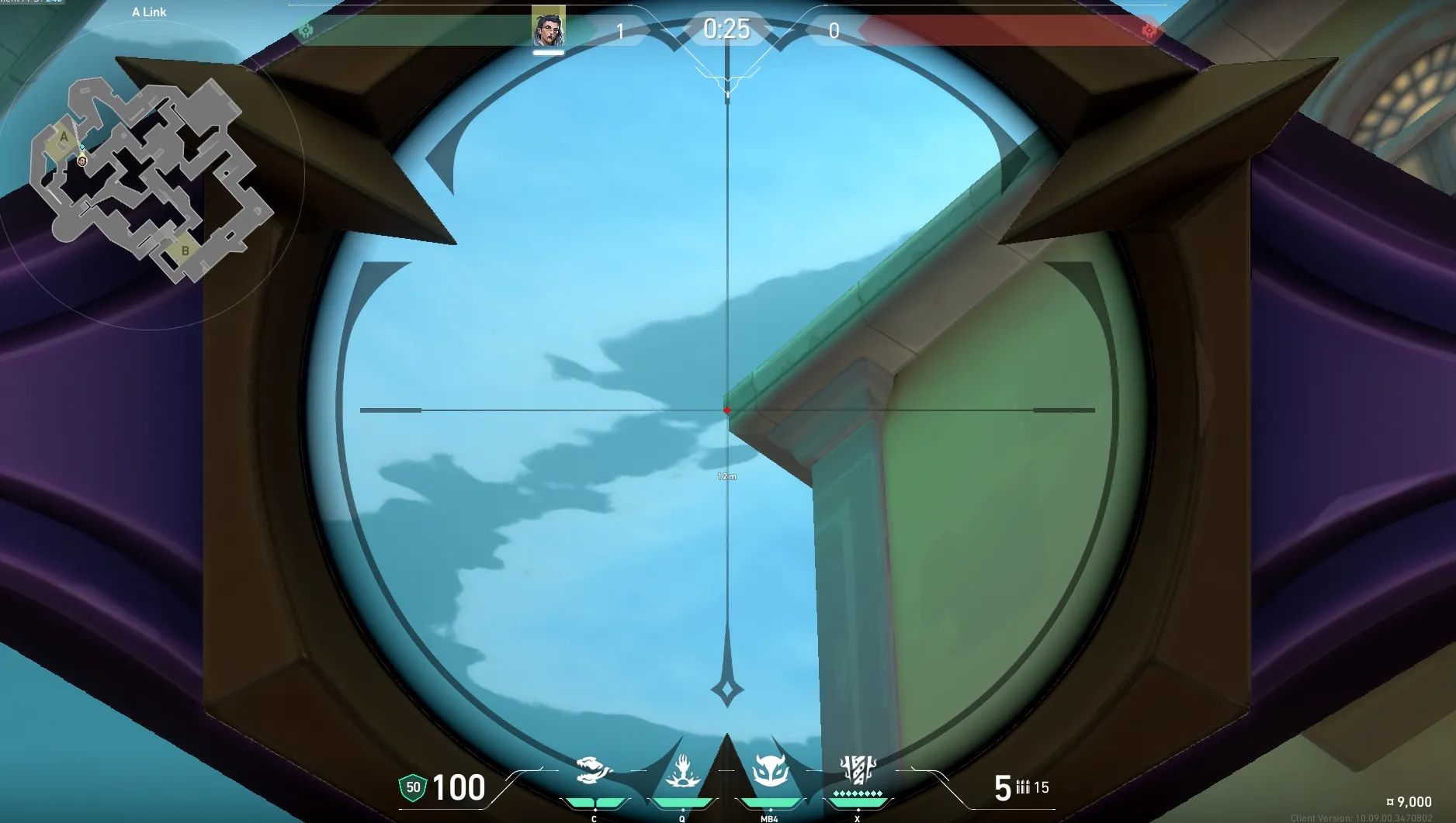 Fade Haunt on Pearl Defense Site A — step 3 of 4: Aim — line up the shot