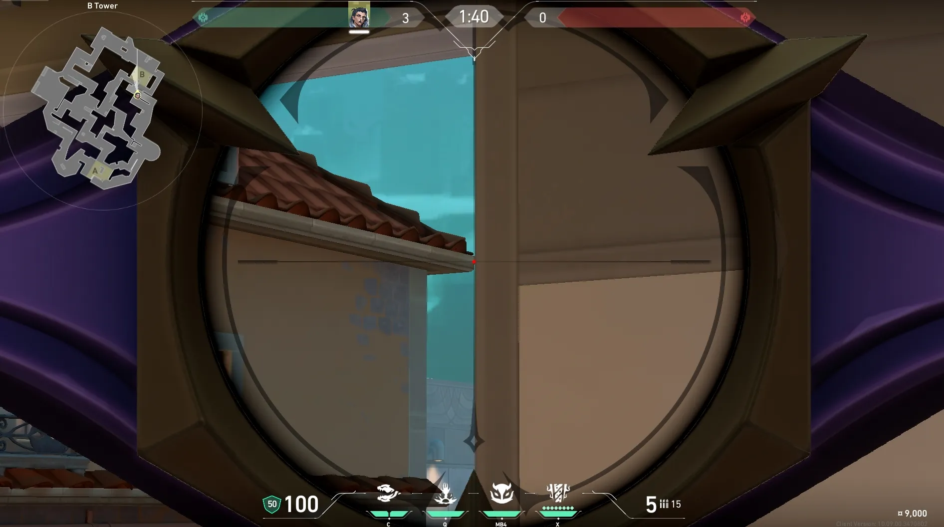 Fade Haunt on Pearl Defense Site B — step 3 of 7: Aim — line up the shot