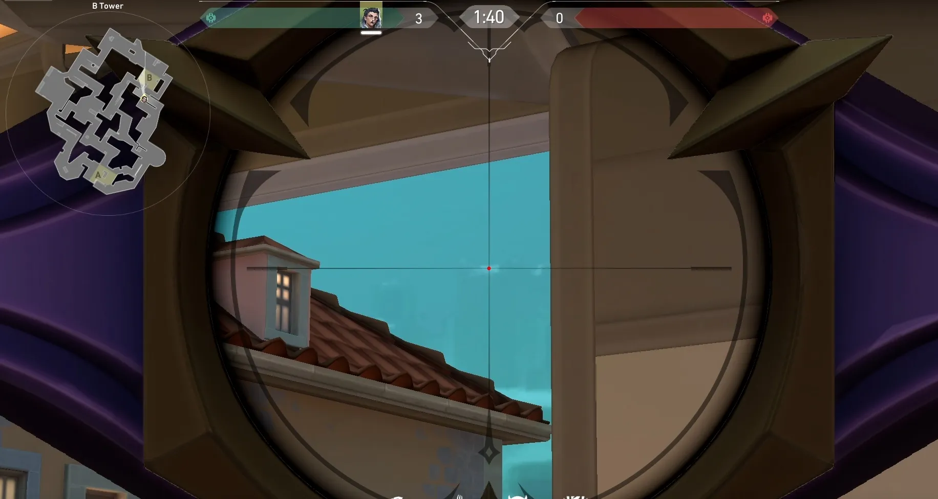 Fade Haunt on Pearl Defense Site B — step 5 of 7: Aim — line up the shot