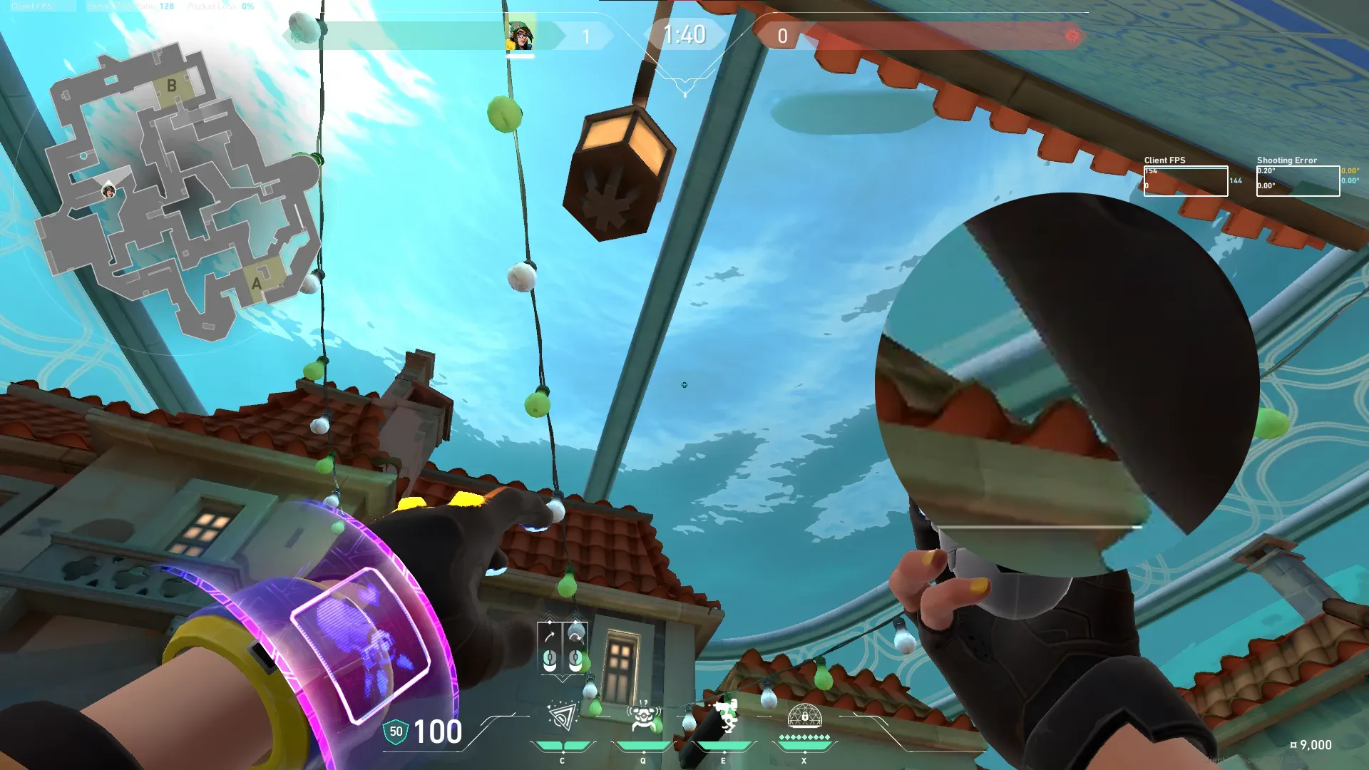 Killjoy Nanoswarm on Pearl Attack Site B — step 3 of 4: Aim — line up the shot