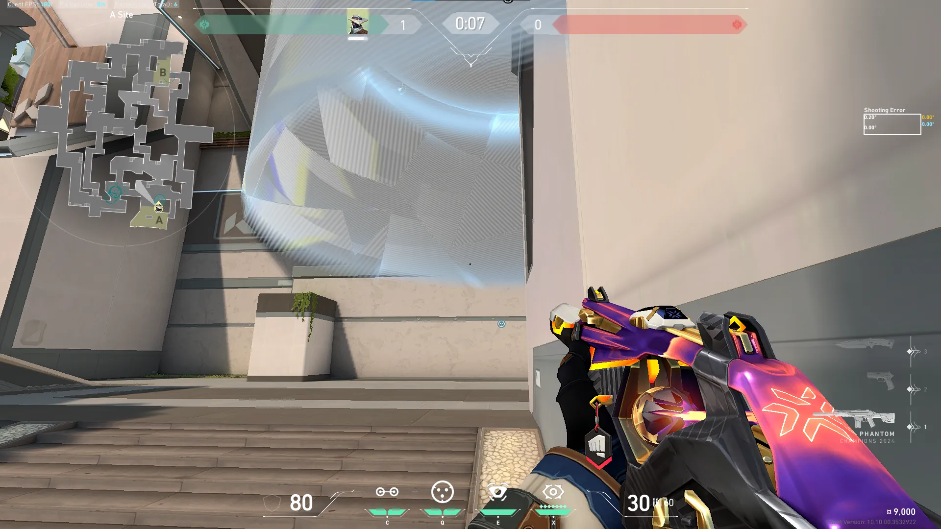 Cypher Cyber Cage on Split Attack Site A — step 4 of 5: Aim — line up the shot