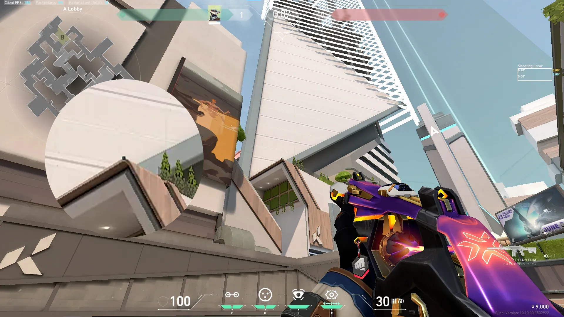 Cypher Cyber Cage on Split Attack Site A — step 3 of 7: Aim — line up the shot