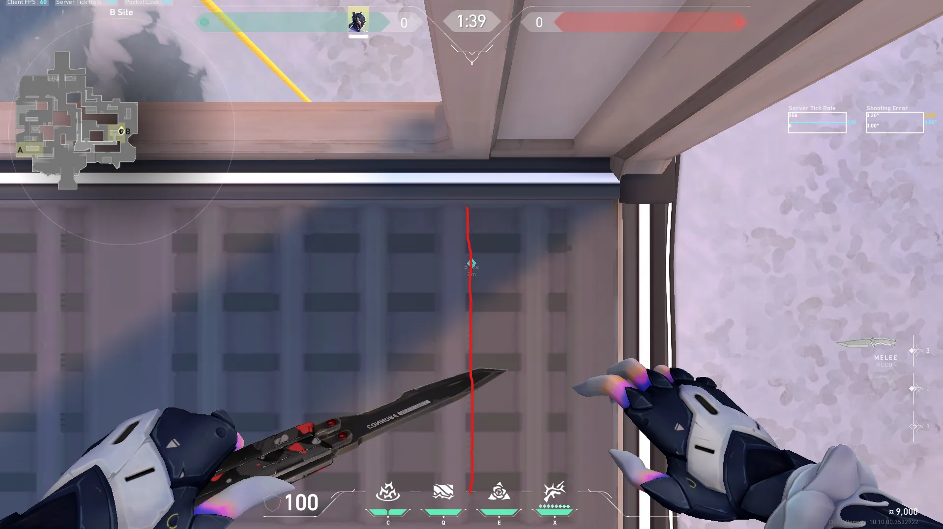 Vyse Razorvine on Icebox Defense Site B — step 1 of 4: Position — where to stand