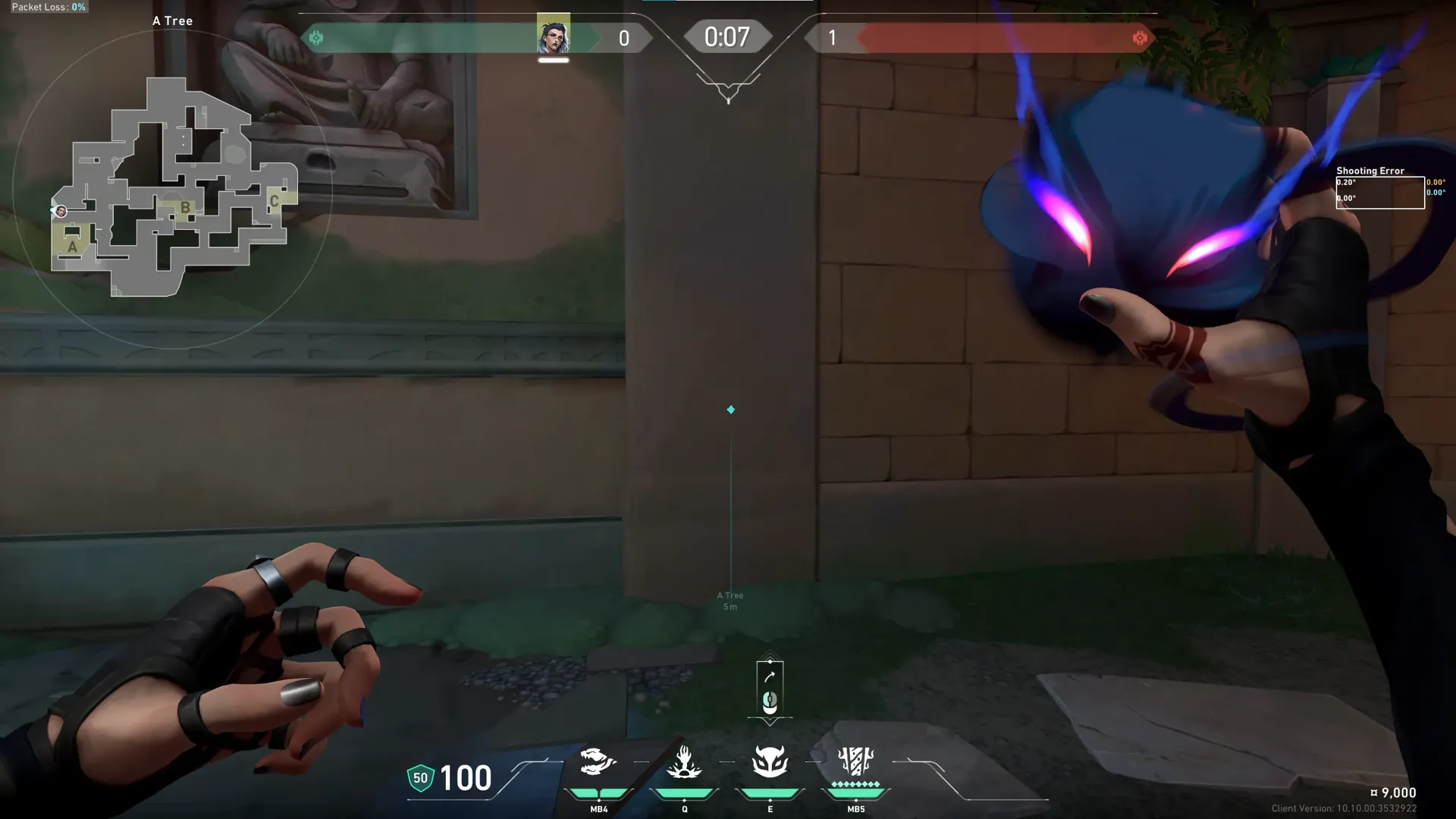 Fade Haunt on Lotus Attack Site A — step 1 of 3: Position — where to stand