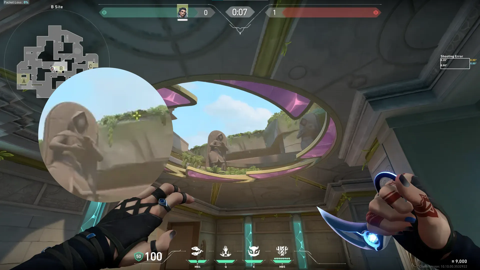 Fade Haunt on Lotus Defense Site C — step 2 of 5: Aim — line up the shot