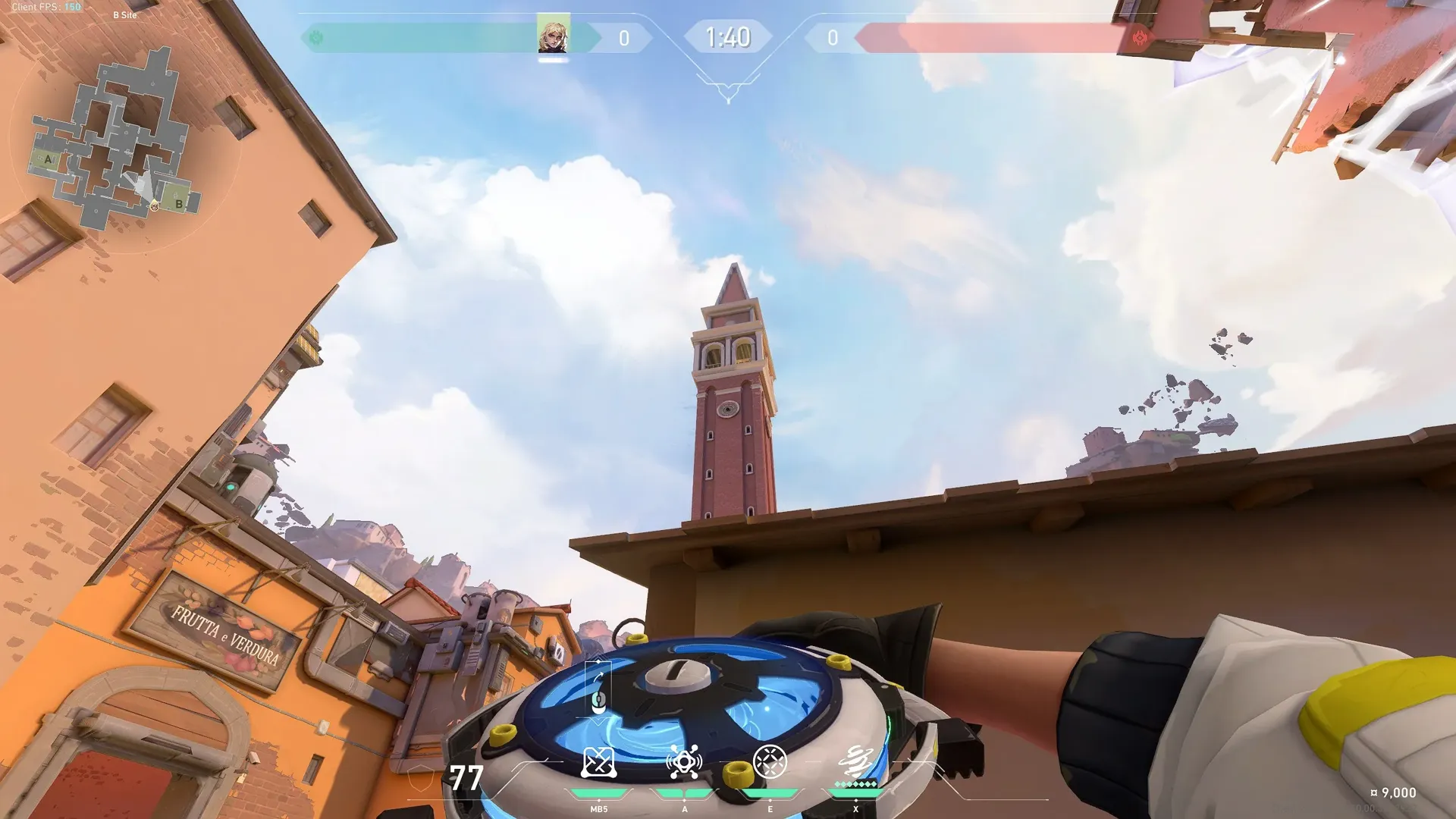 Deadlock Barrier Mesh on Ascent Defense Site B — step 2 of 3: Aim — line up the shot